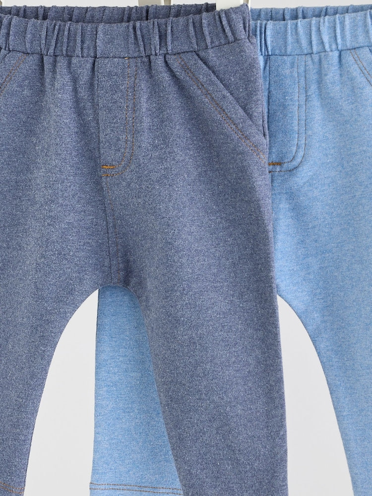 Blue Baby Leggings 2 Pack (0mths-2yrs)