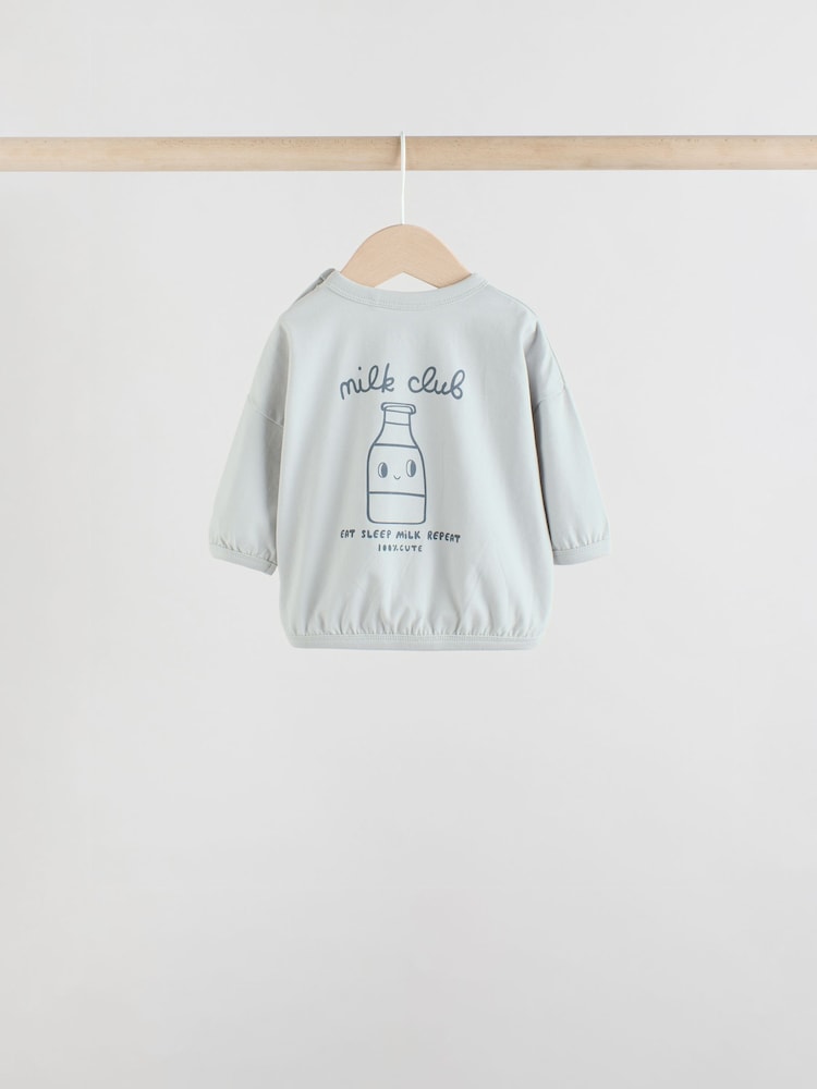 Blue Milk Club Tops and Leggings 6 Piece Baby Set (0mths-3yrs)