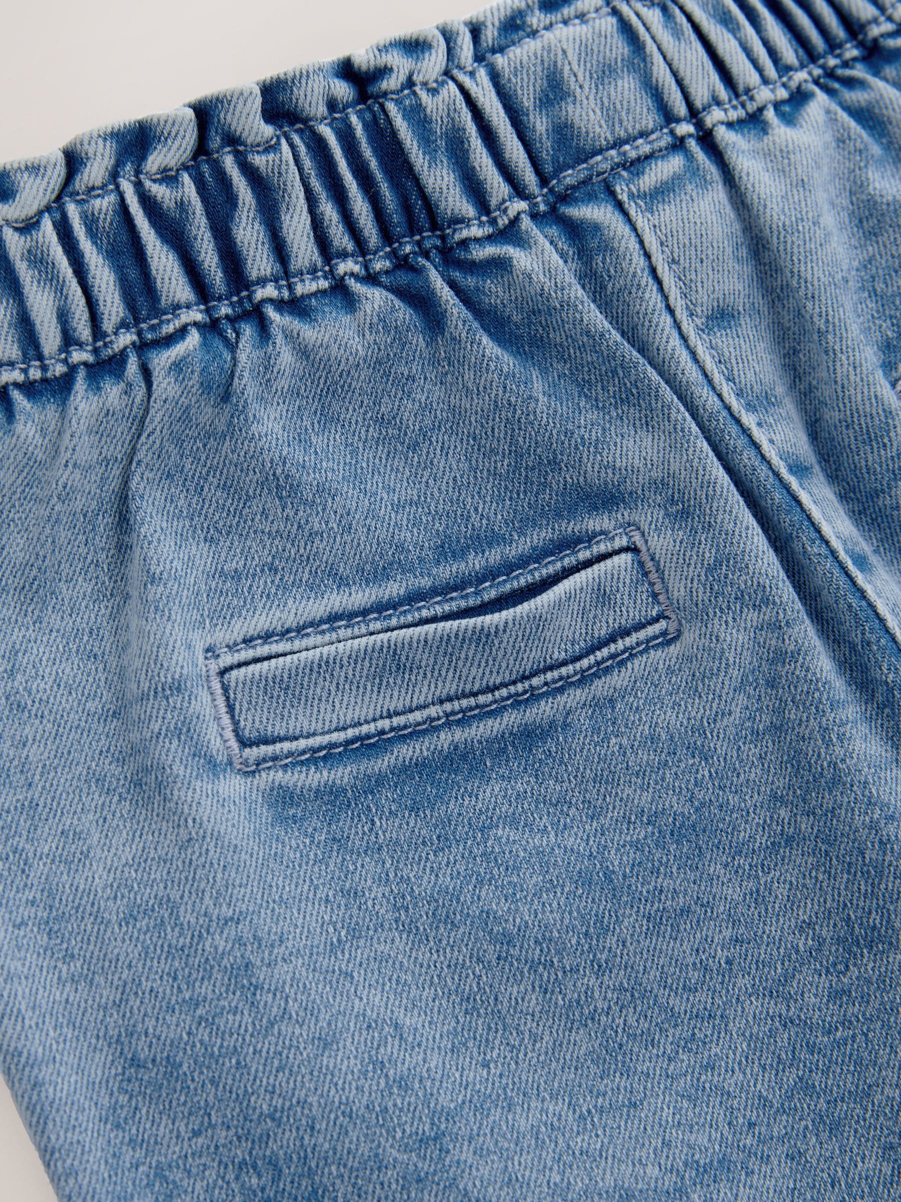 Light Wash Tie Waist Jeans (3mths-7yrs) - Size 3-6 Months (62-68cm)