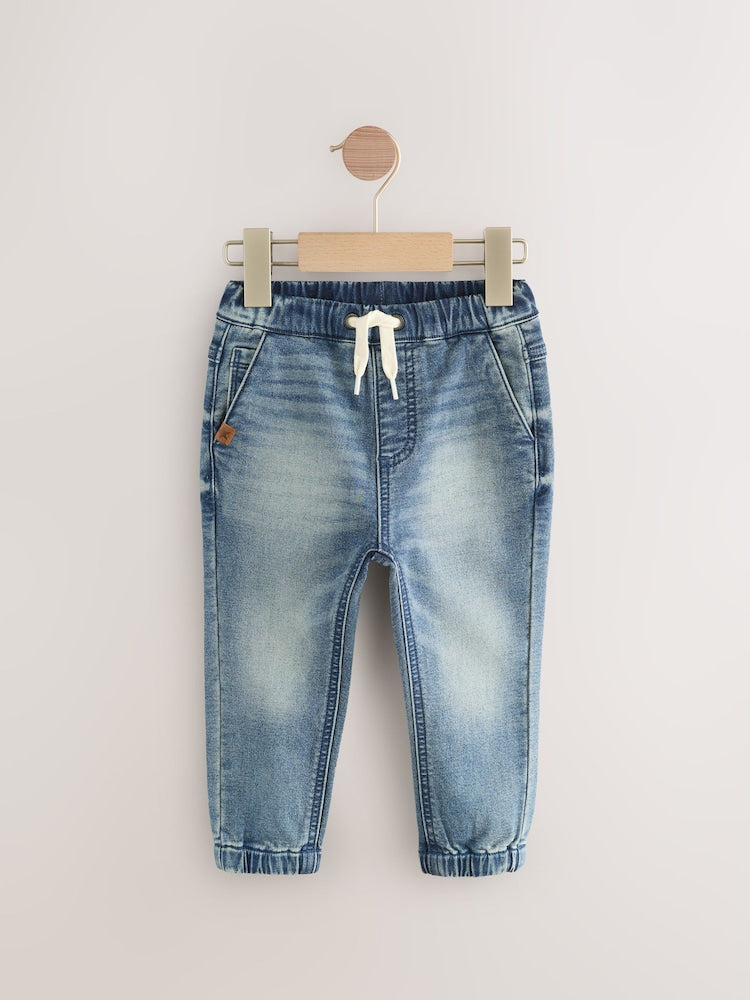 Blue Denim Regular Fit Jogger Jeans With Comfort Stretch 2 Pack (3mths-7yrs)