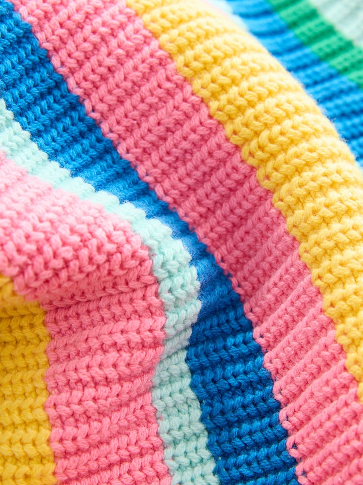 Rainbow V-Neck Cardigan (3mths-7yrs) - Size 3-6 Months (62-68cm)