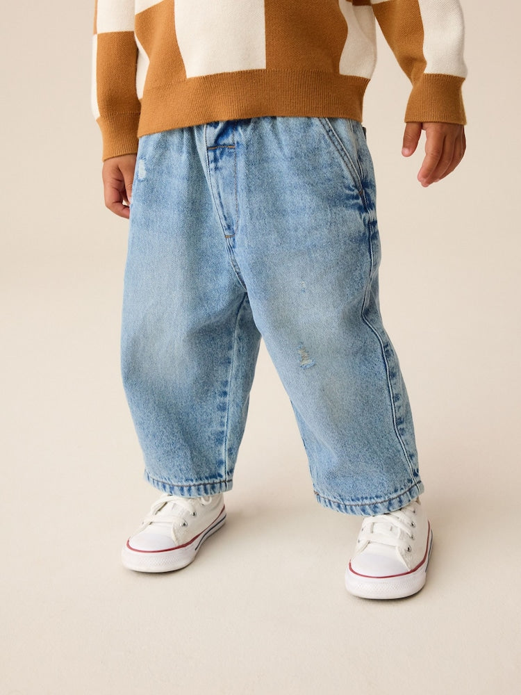 Light Blue Wide Fit Jeans (3mths-7yrs) - Light Blue Wide Fit / 12-18 Months (80-86cm)
