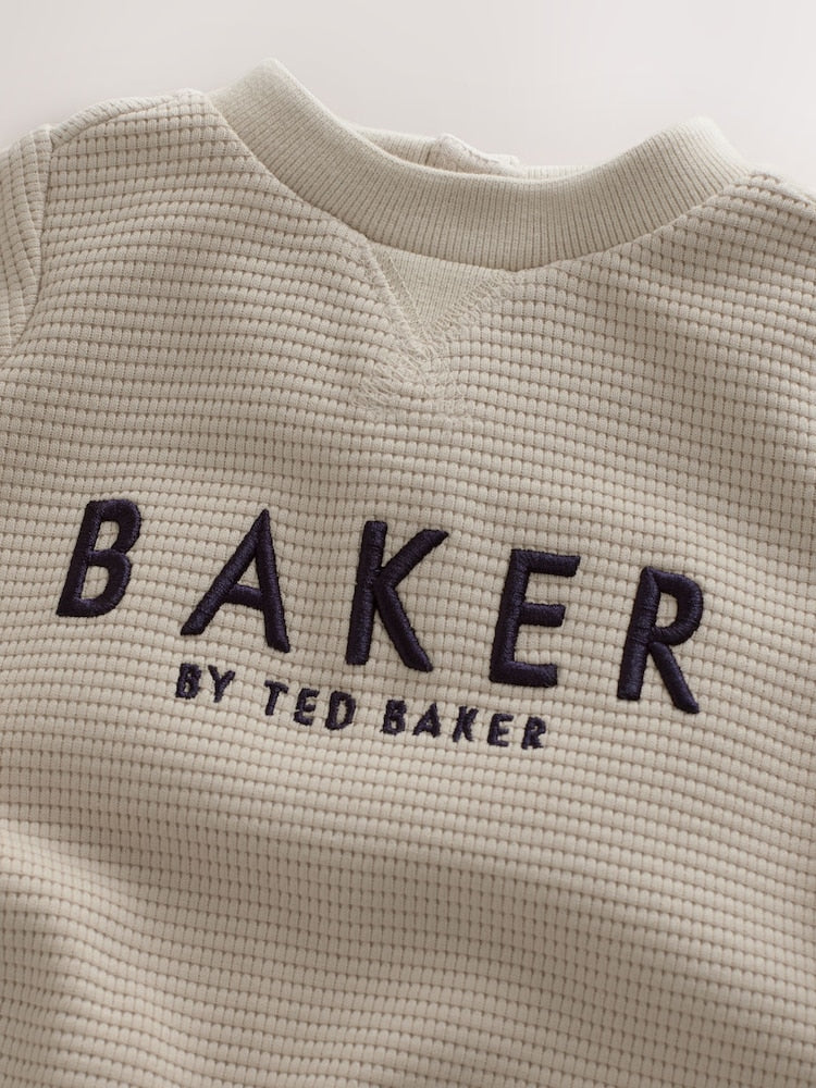 Baker by Ted Baker Textured Long Sleeve Romper