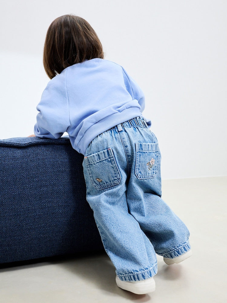 Denim Floral Print Jeans (3mths-7yrs)