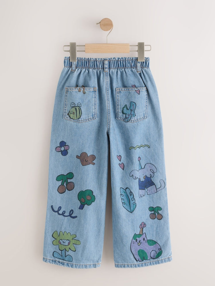 Denim Character Printed Jeans (3mths-7yrs)