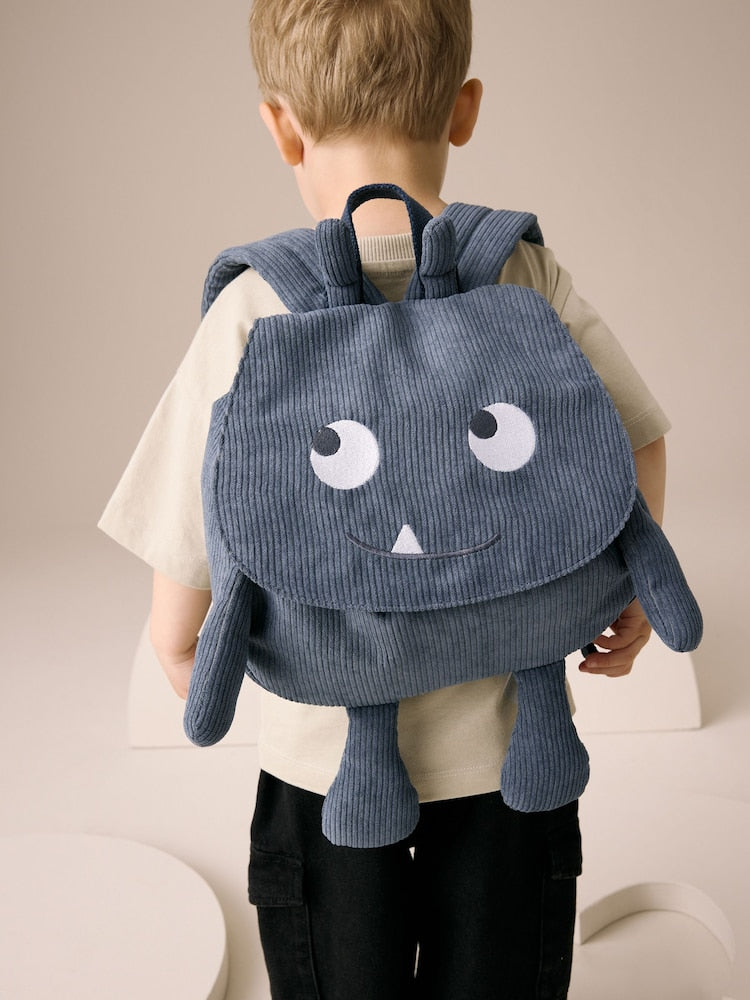 Blue Cord Corduroy Backpack - Size One - Blue Cord