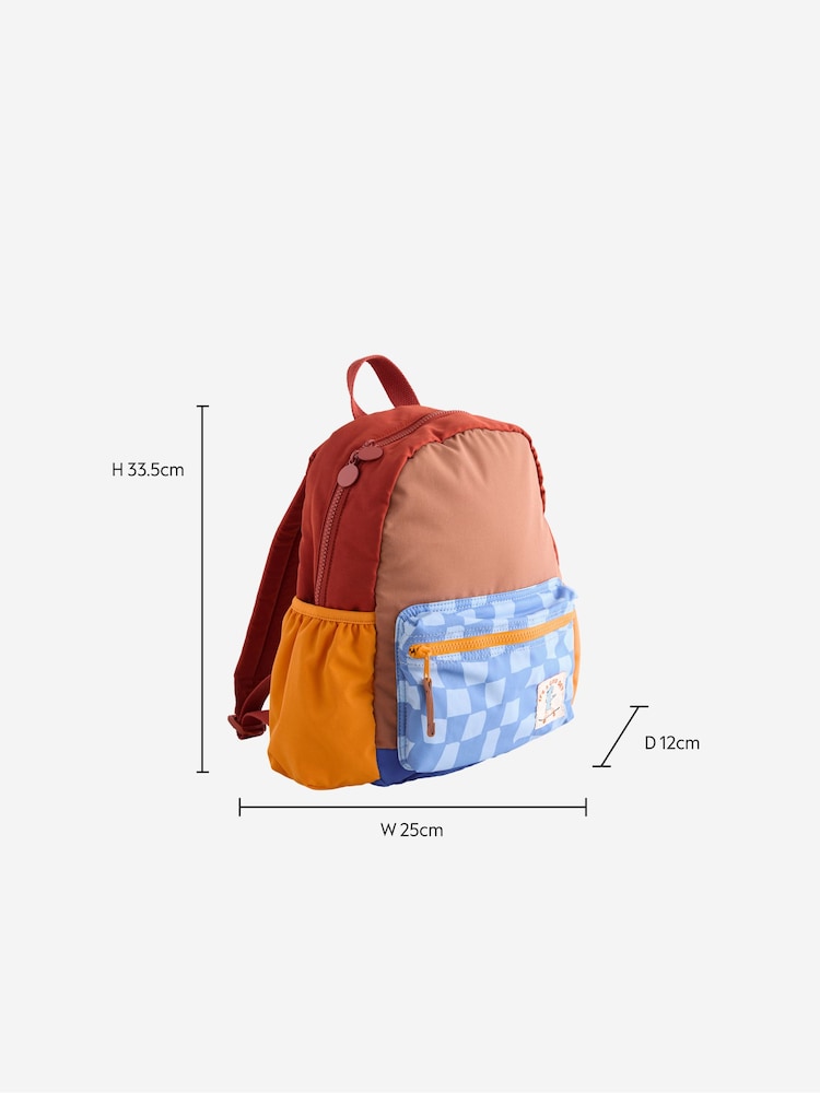 Colourblock Check Backpack