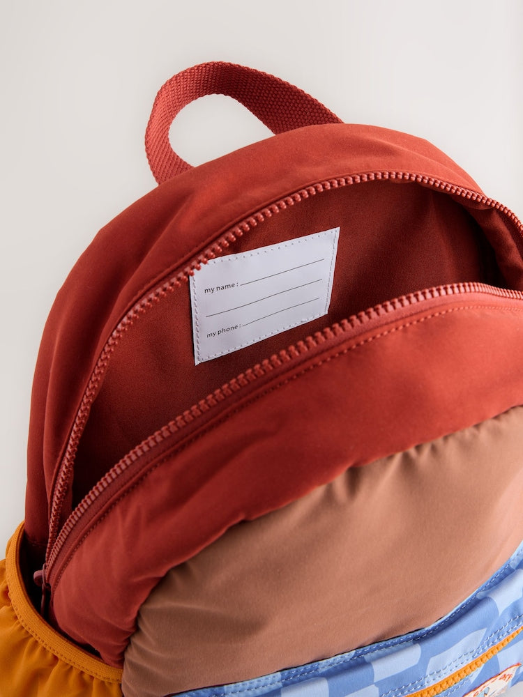 Colourblock Check Backpack
