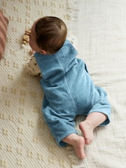 Mid Blue Cord Dungarees and Bodysuit Set (0mths-2yrs) - Size Up to 1 Month (56cm)