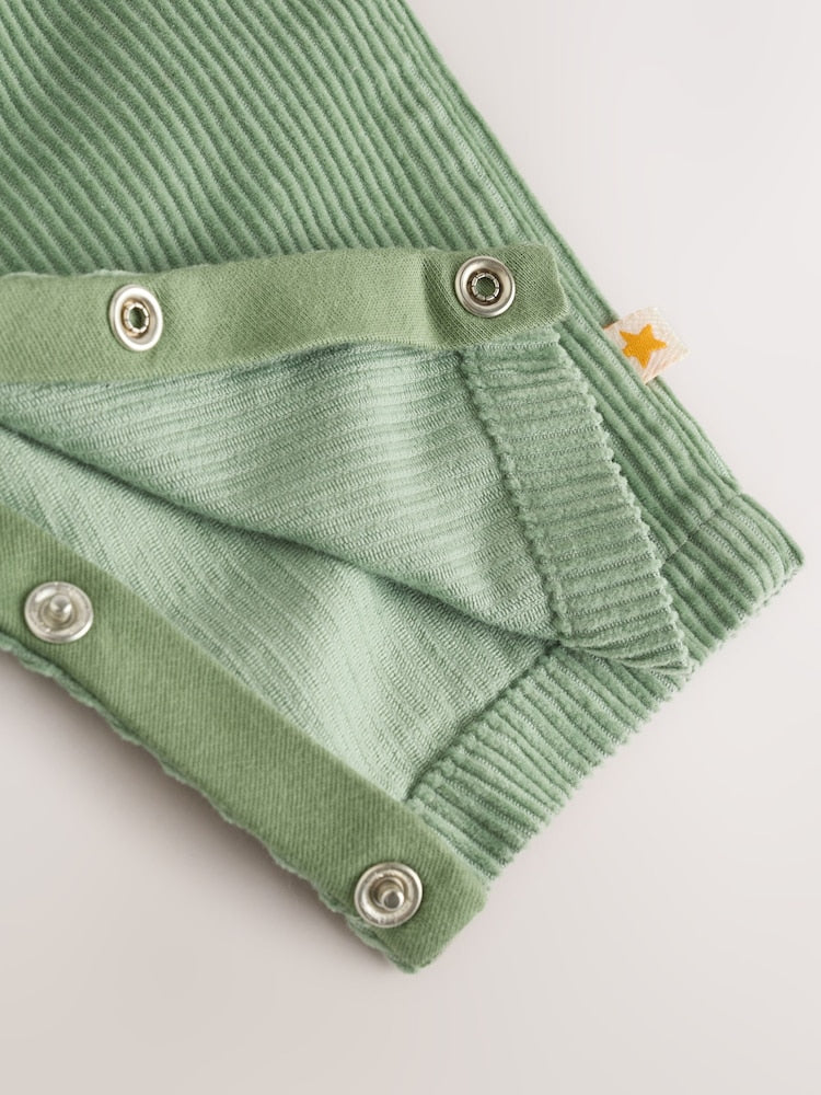 Green Farm Cord Dungarees and Bodysuit Set (0mths-2yrs) - Size Up to 1 Month (56cm)