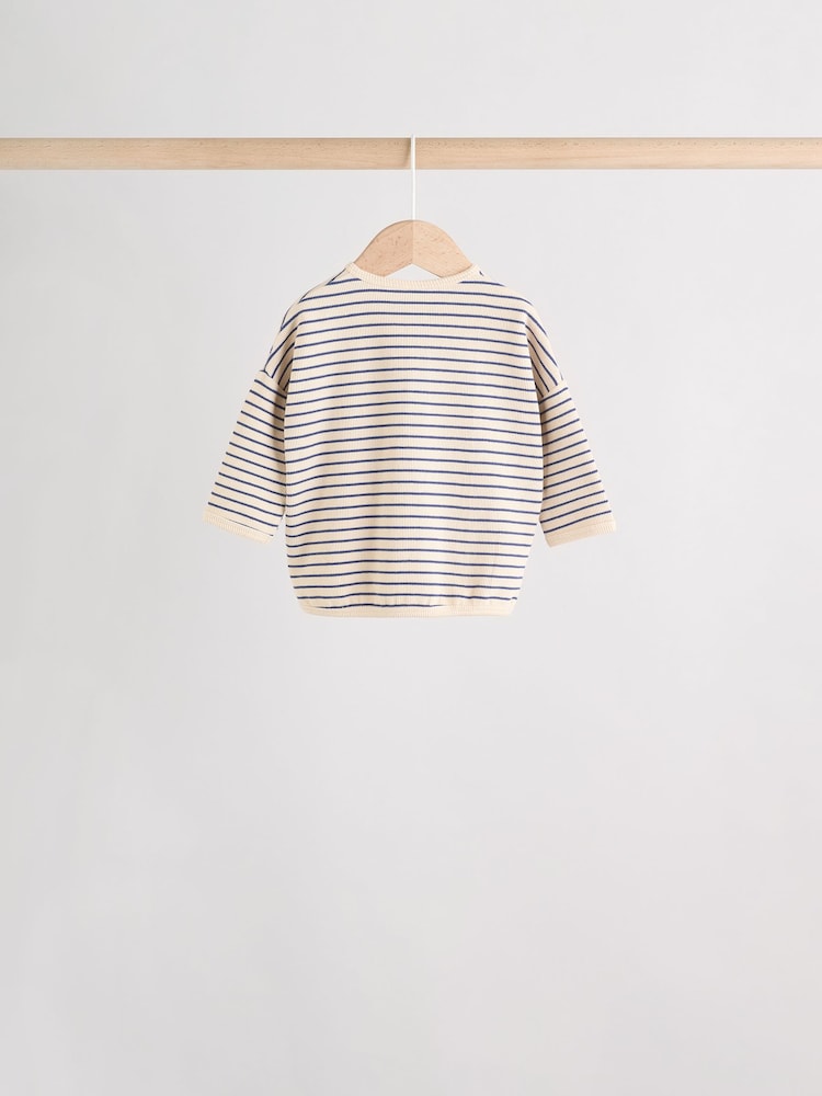 Blue Stripe Baby Long Sleeve T-Shirts 4 Pack (0mths-2yrs)