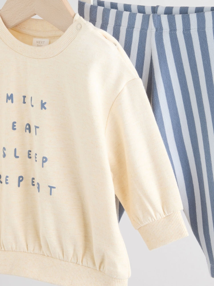 Blue Milk Club Baby Sweatshirt and Leggings Set (0mths-3yrs)