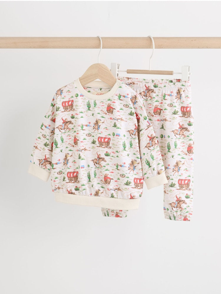 Cath Kidston Ecru Cowboy Baby Sweatshirt and Joggers Set - Size Up to 1 Month (56cm)