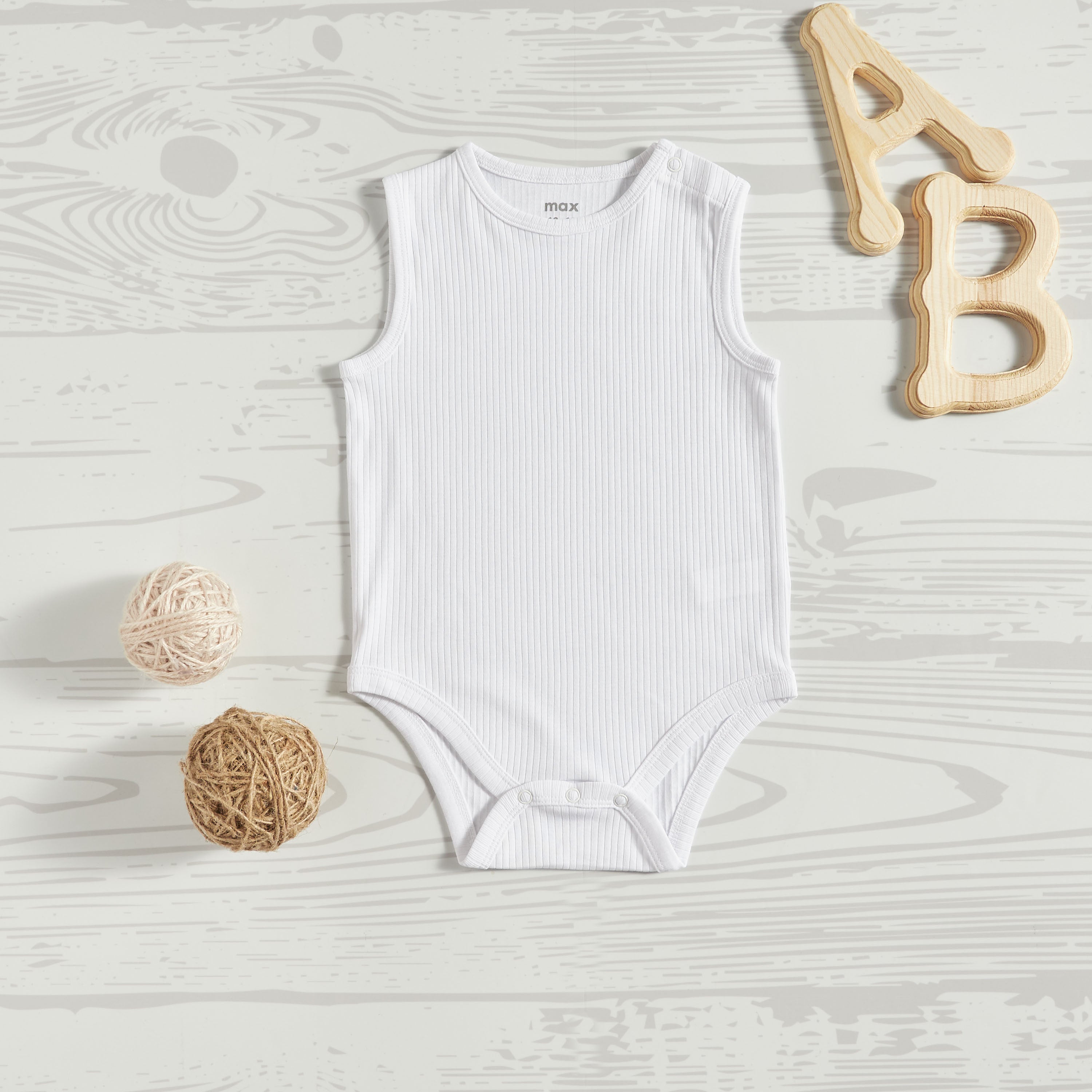 Pack of 3 - Ribbed Cotton Bodysuit