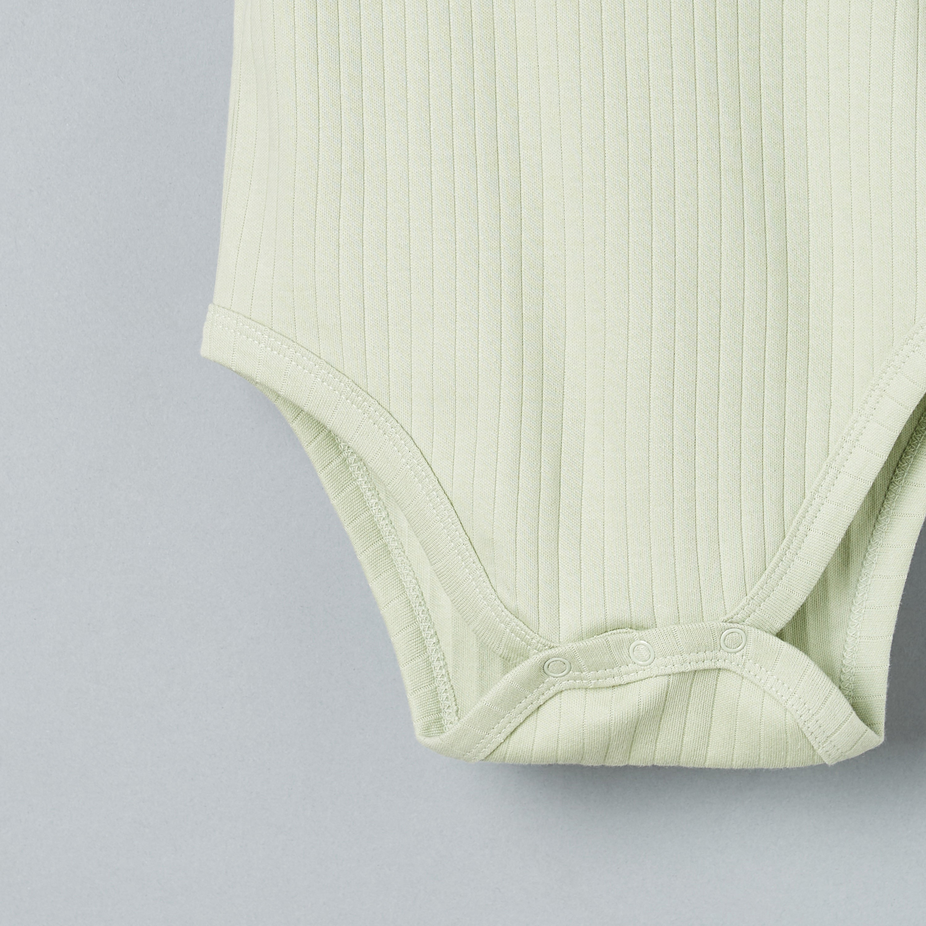 Pack of 2 - Ribbed Henley Neck Cotton Bodysuit