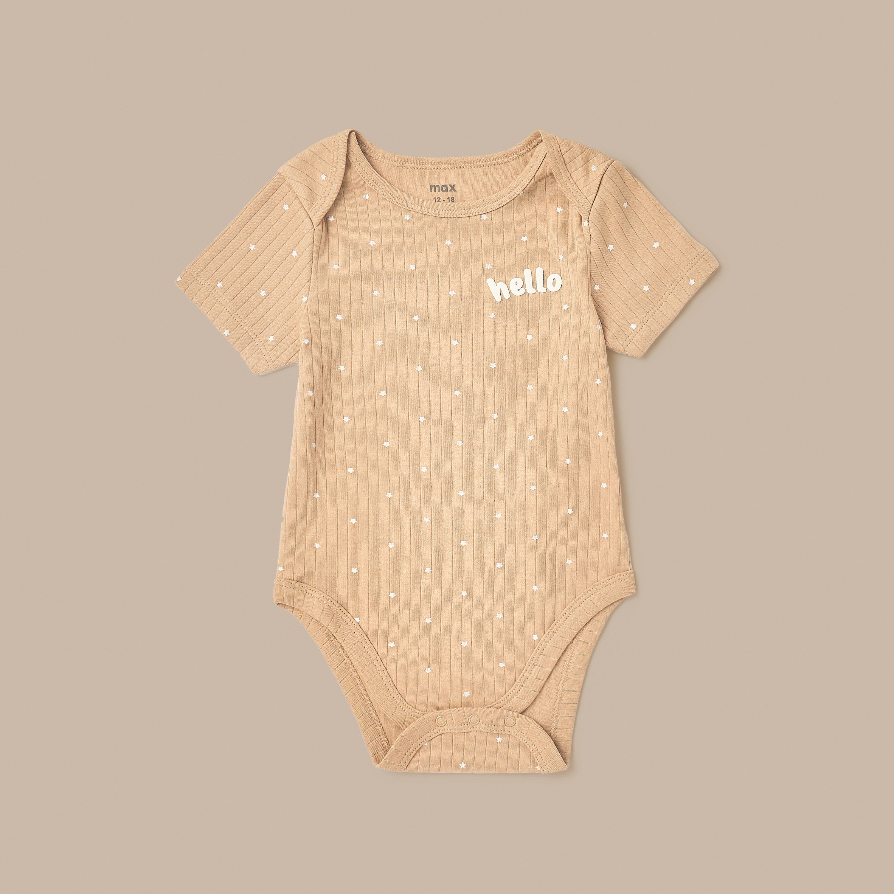 Pack of 3 - Ribbed Short Sleeves Bodysuits