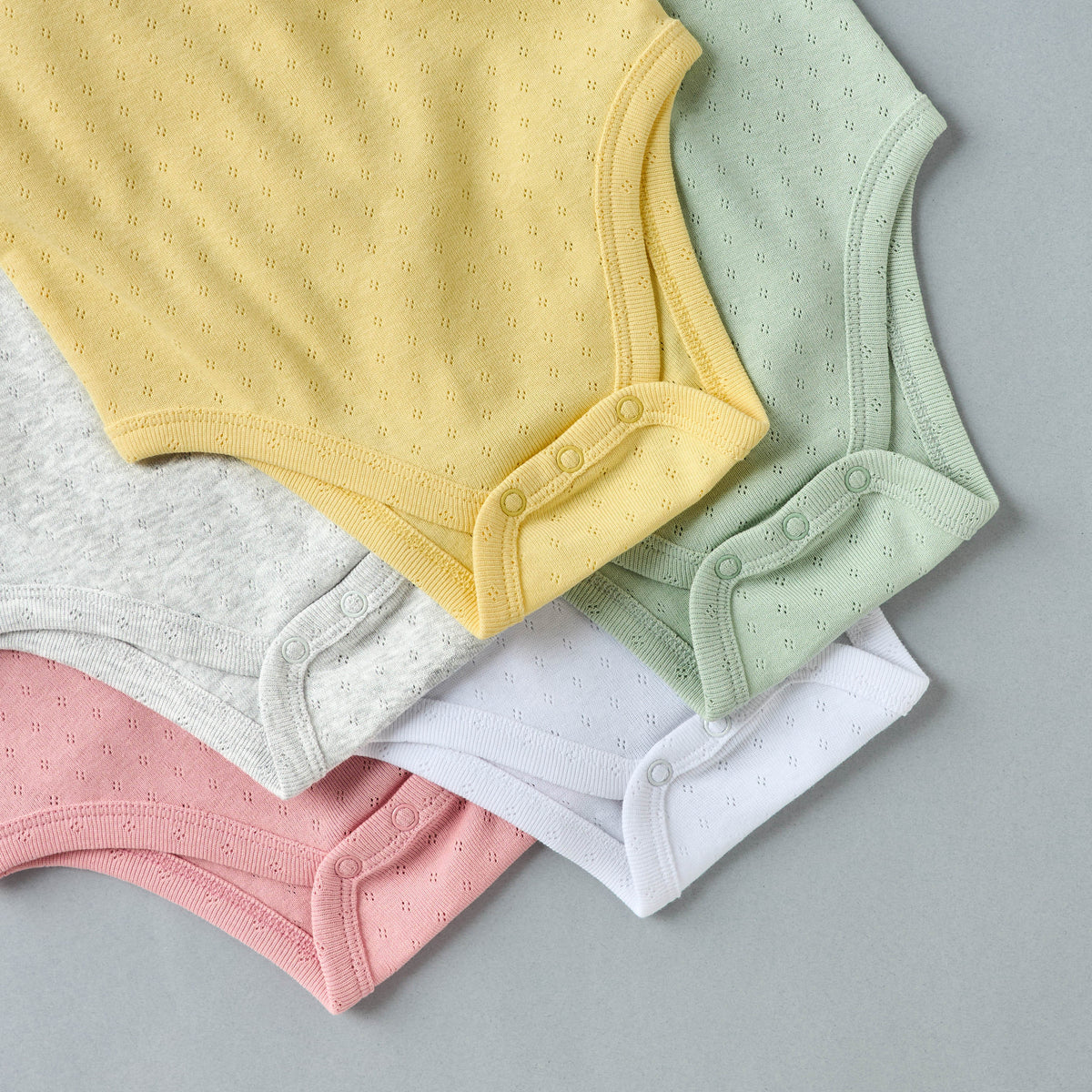 Pack of 5 - Bow Accent Pointelle Sleeveless Bodysuit