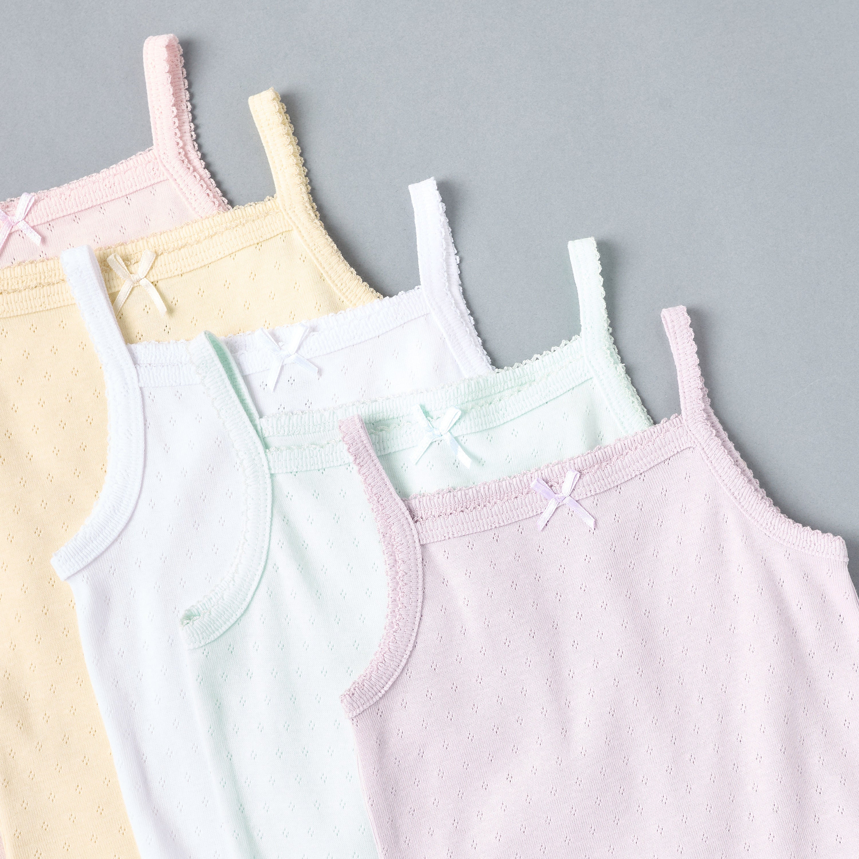 Pack of 5 - Sleeveless Pointelle Bodysuit