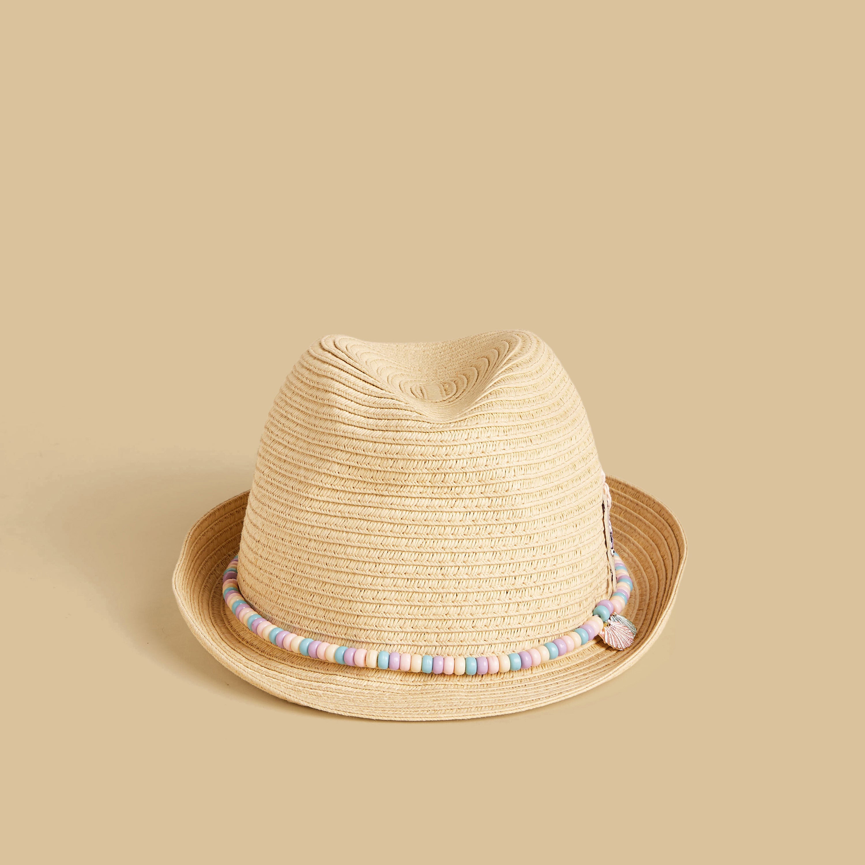 Stitch and Angel Applique Hat - Cream / 1-3 yrs