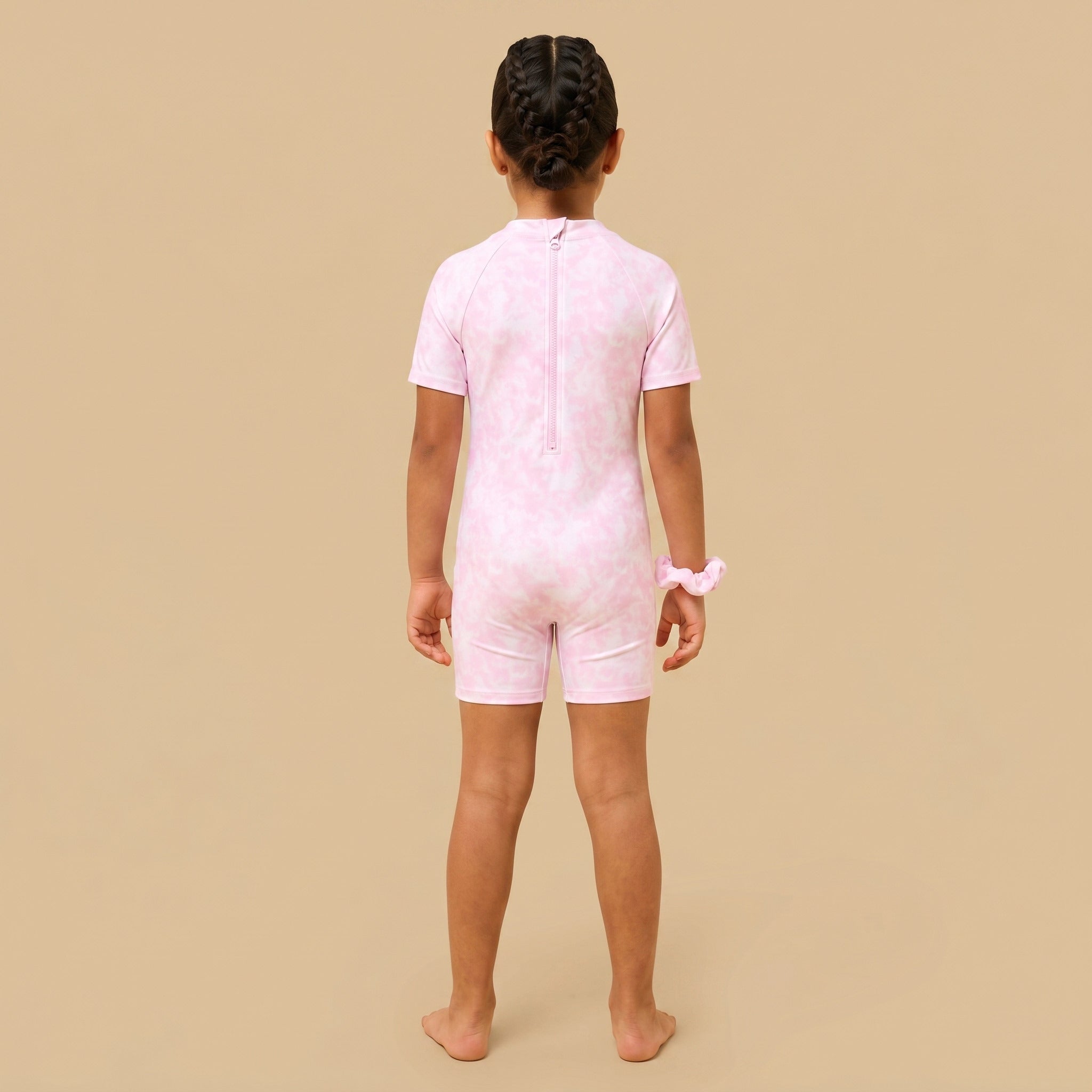 Angel Print Tie-Dye Swimsuit