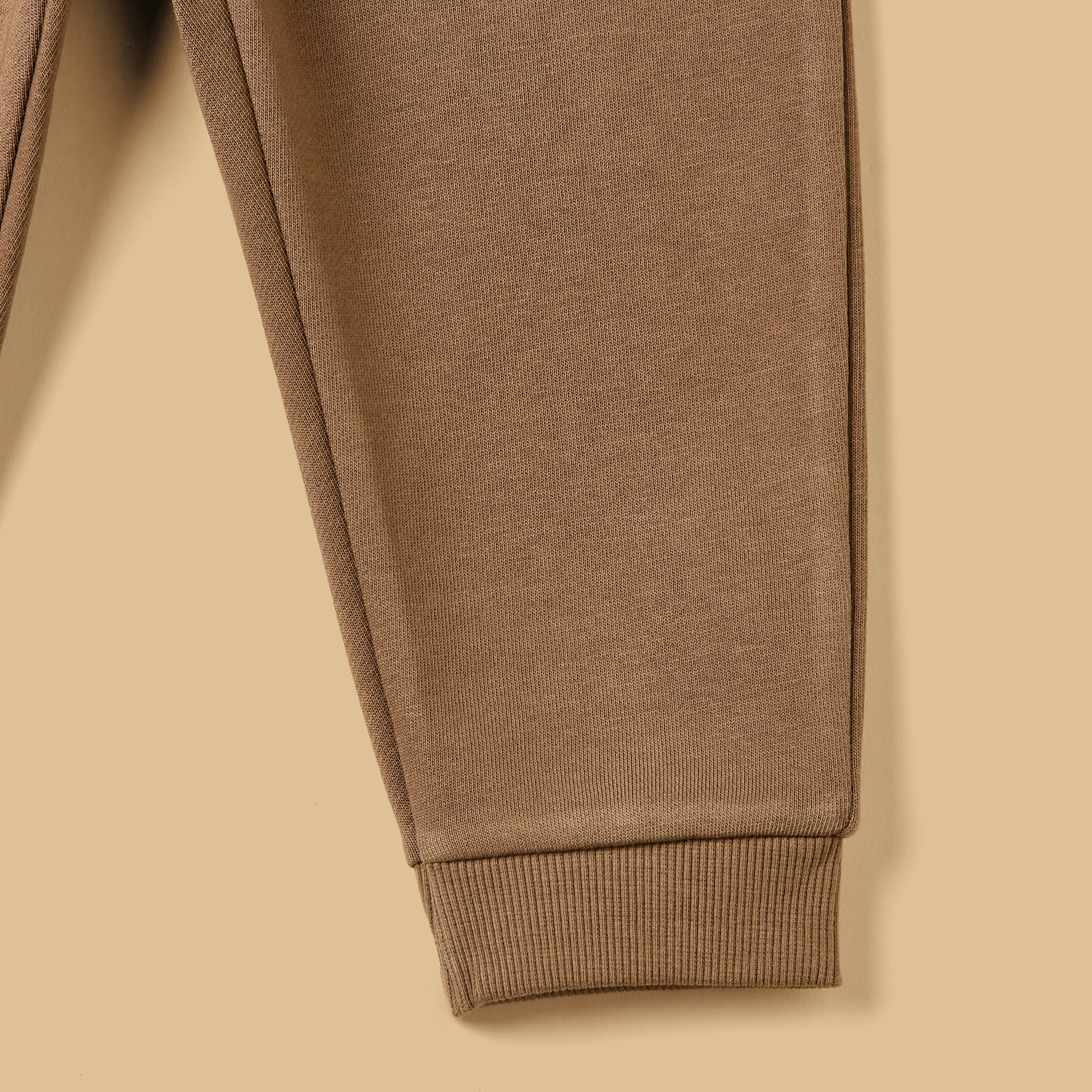 Mid-Rise Drawstring Closure Cotton Joggers