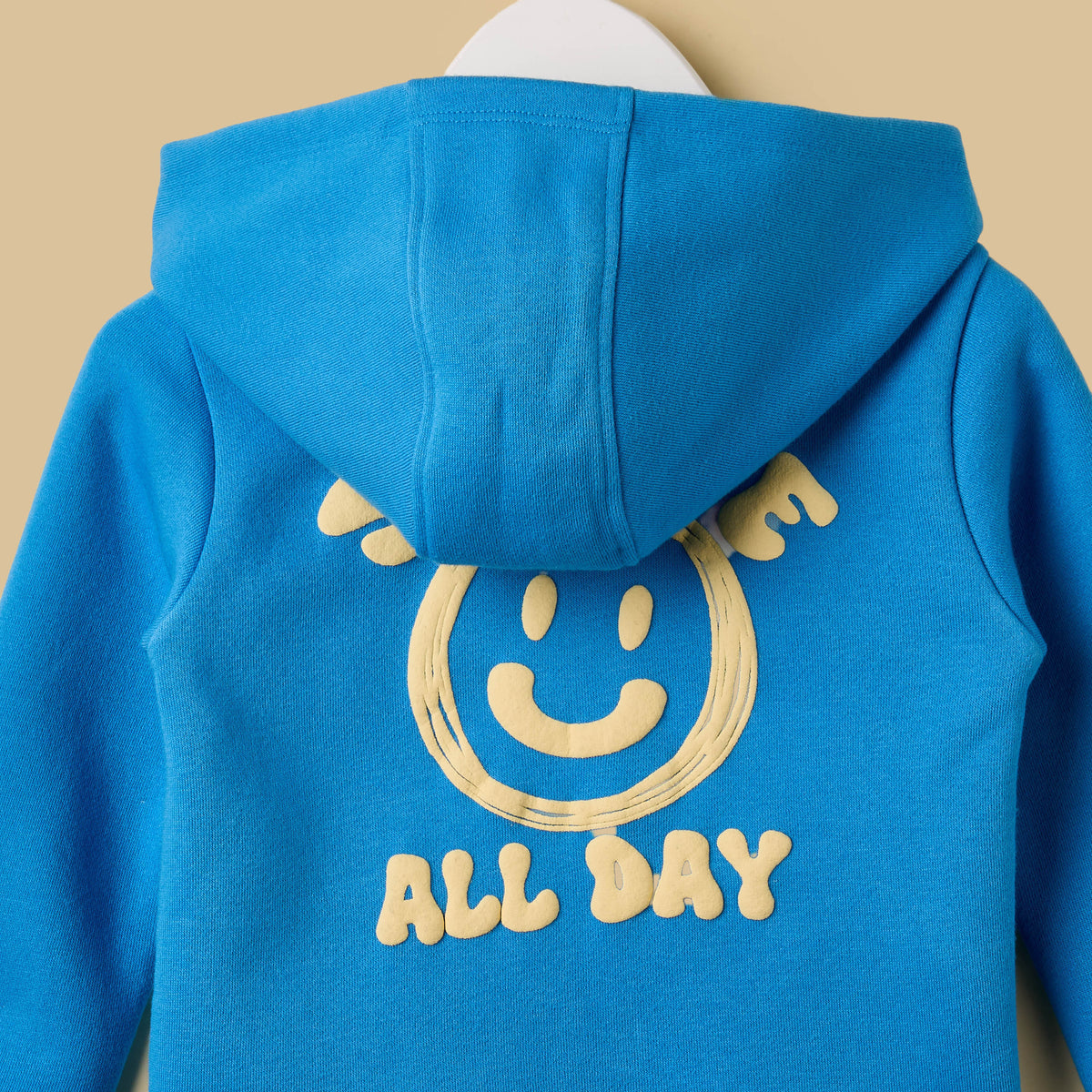 Smile Print Zip Through Hoodie and Joggers Set