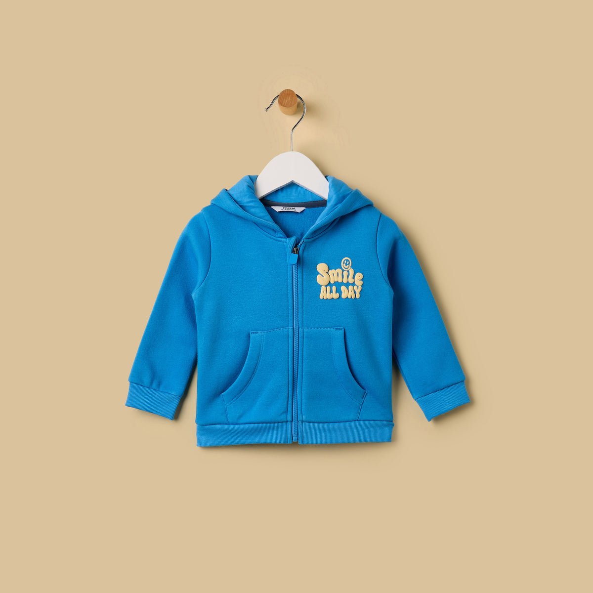 Smile Print Zip Through Hoodie and Joggers Set