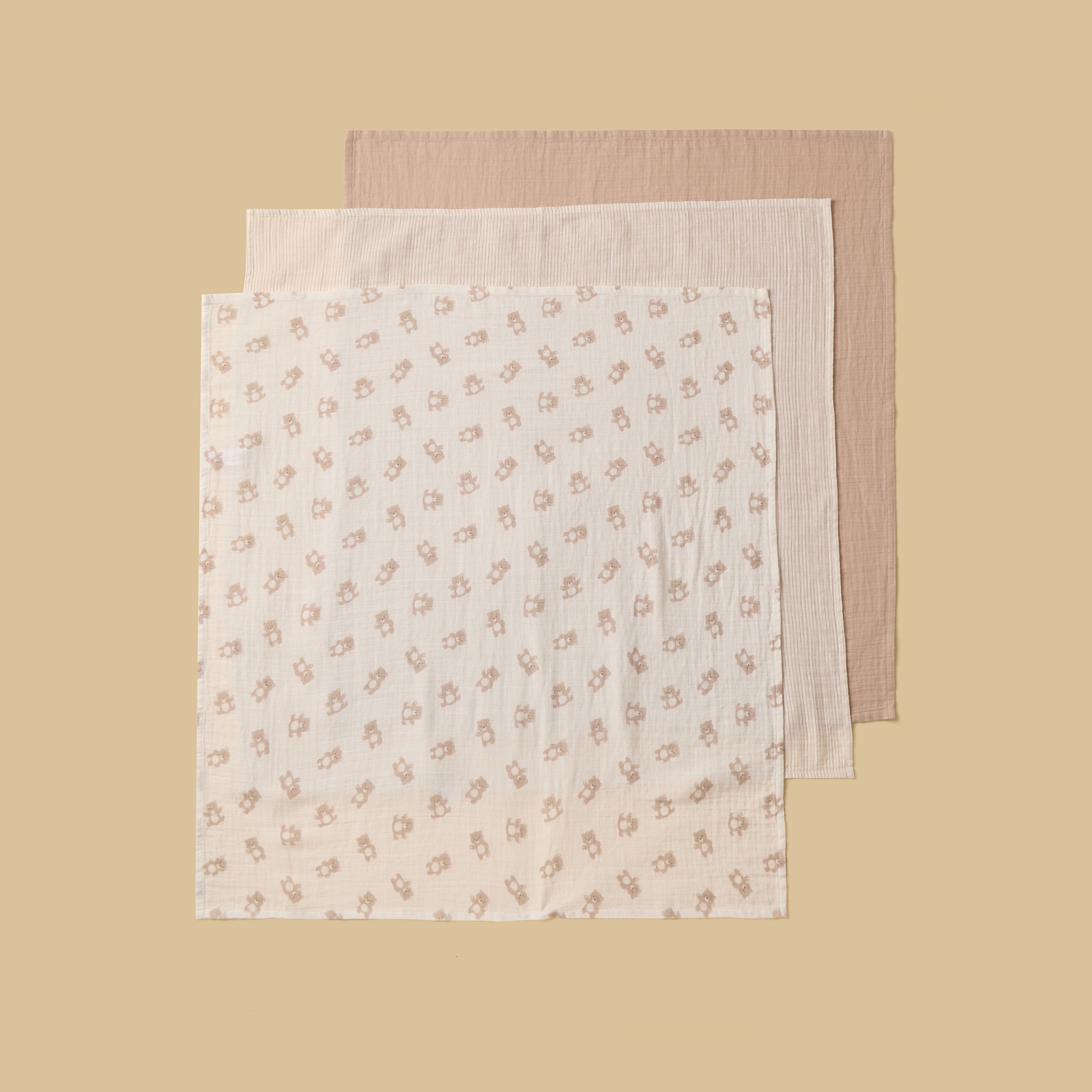 Pack of 3 - Assorted Muslin Wrap