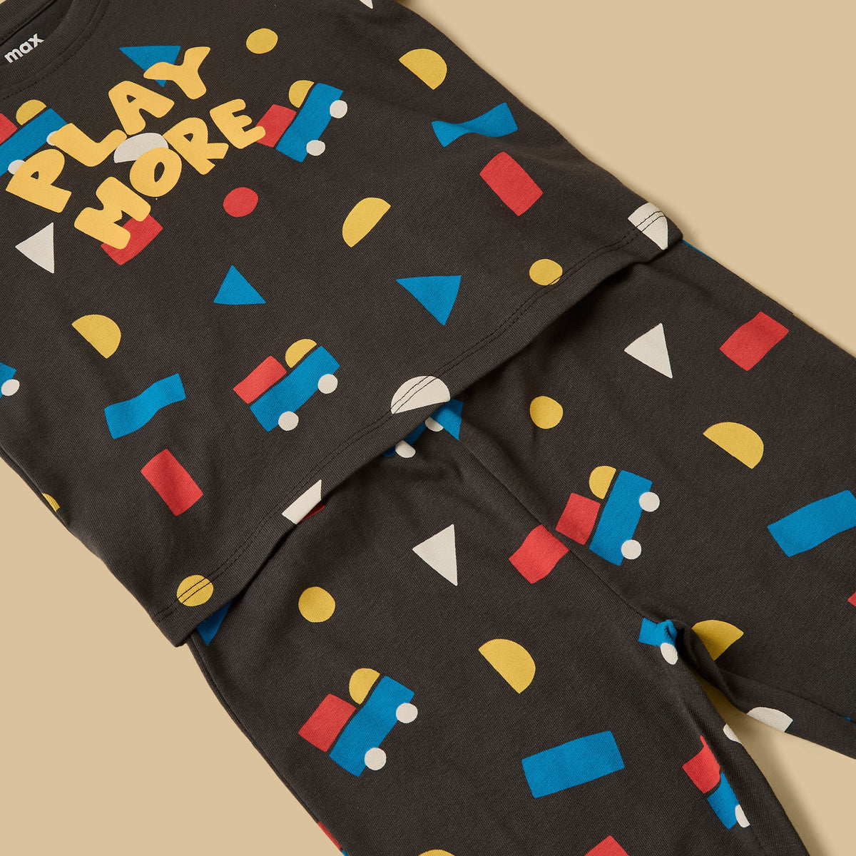Pack of 2 - Shape Print Cotton Pyjama Set