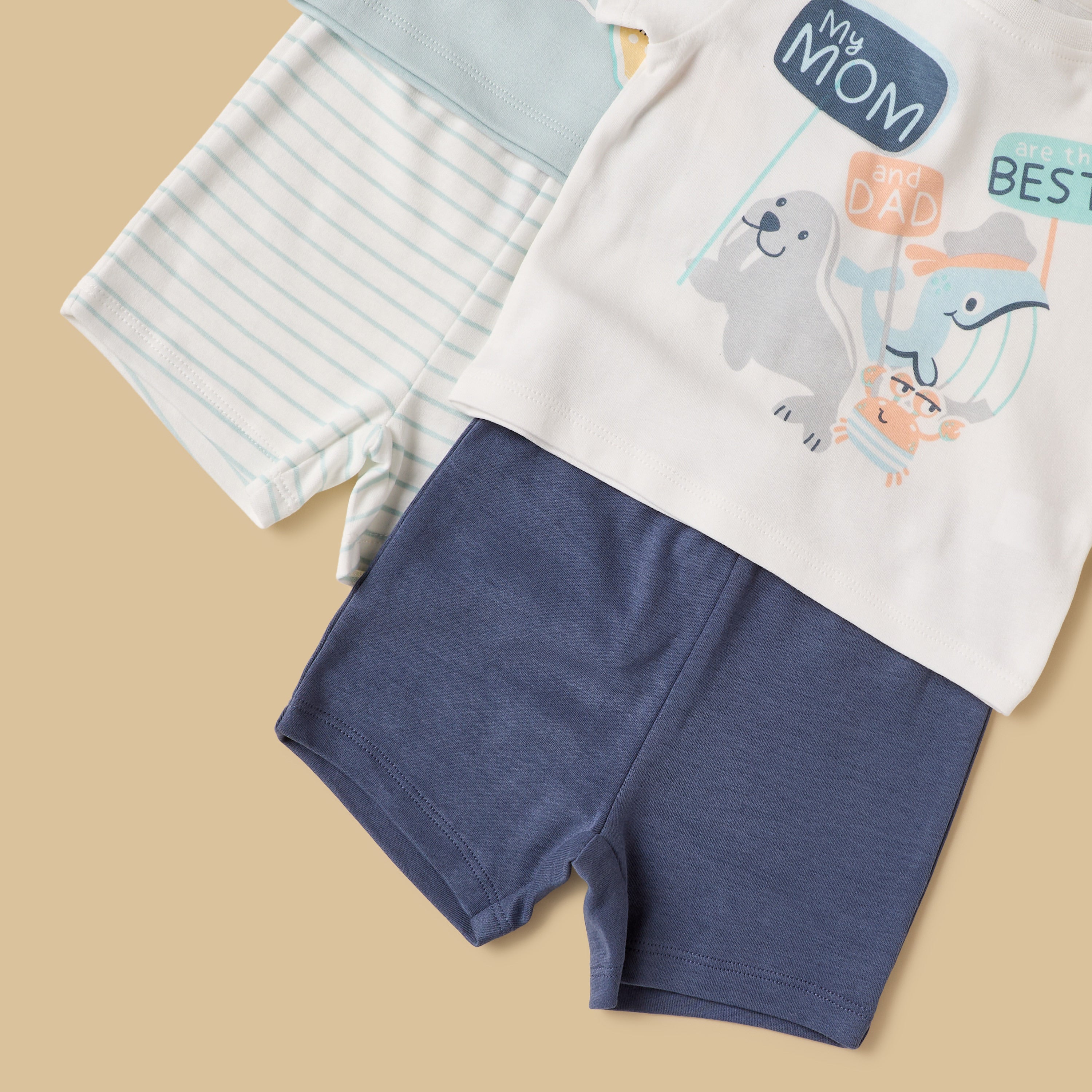 Pack of 2 - Printed Cotton Pyjama Set