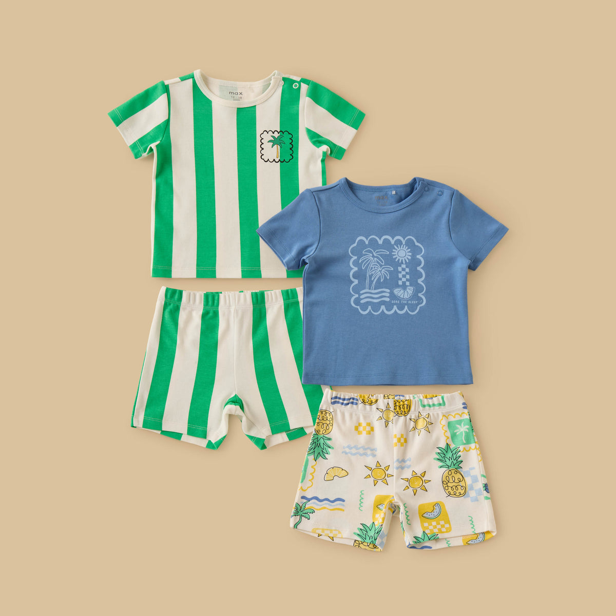 Pack of 2 - Printed Shorts Set