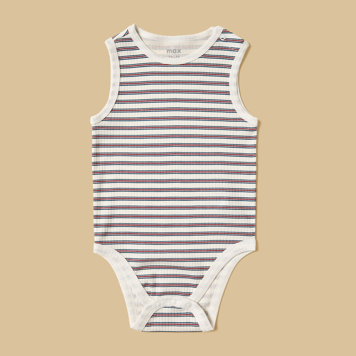 Pack of 3 - Ribbed Sleeveless Cotton Bodysuit