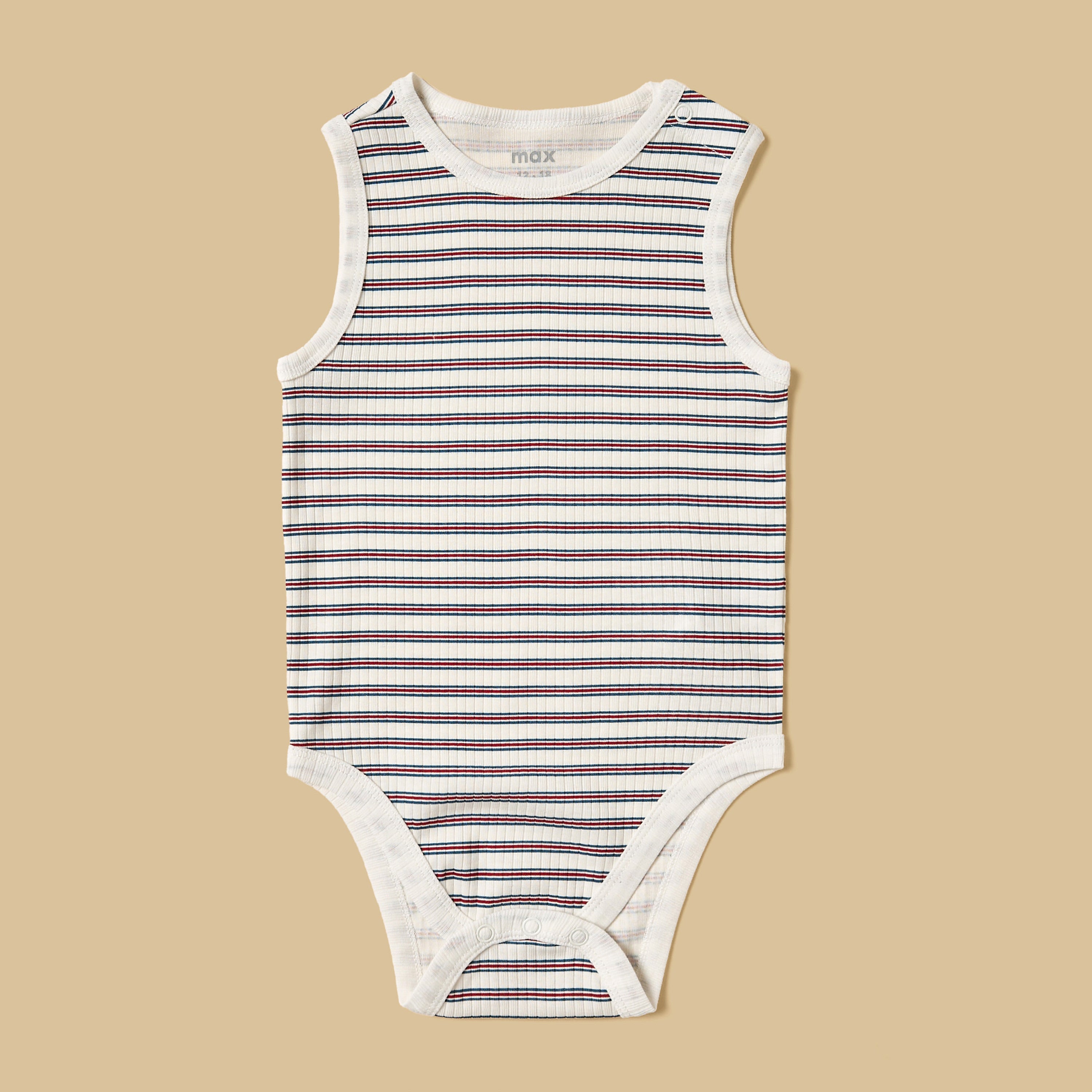 Pack of 3 - Ribbed Sleeveless Cotton Bodysuit