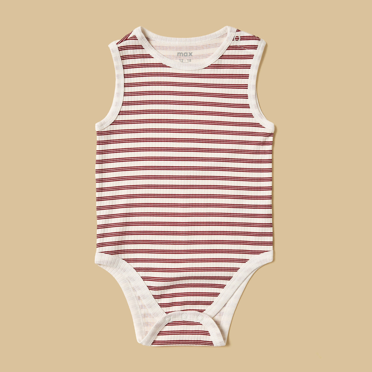 Pack of 3 - Ribbed Sleeveless Cotton Bodysuit