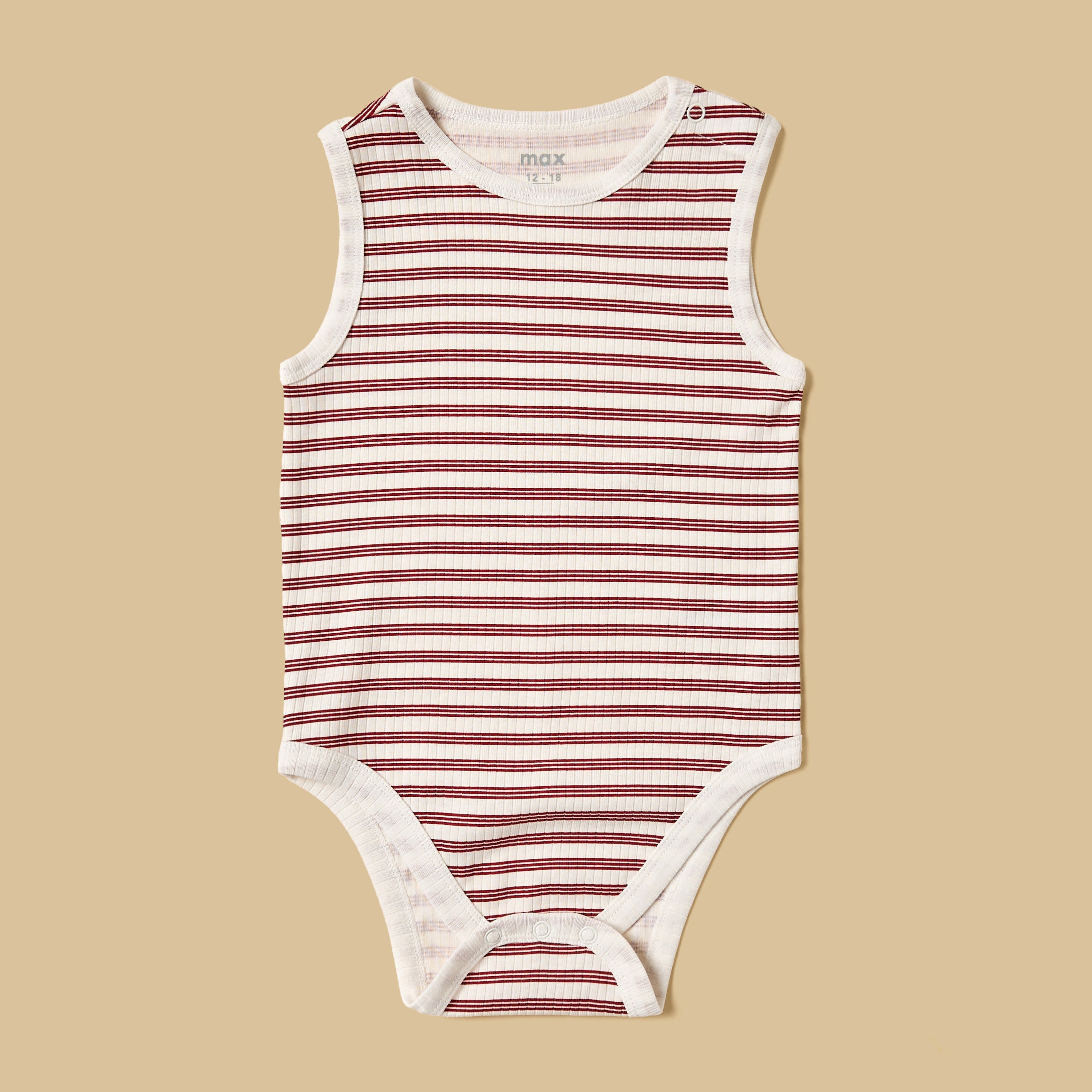 Pack of 3 - Ribbed Sleeveless Cotton Bodysuit