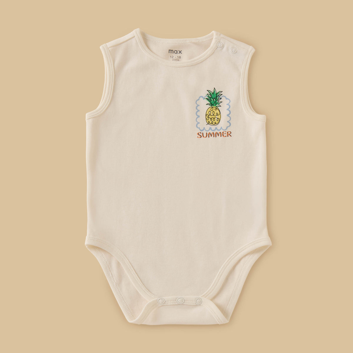 Pack of 3 - Printed Sleeveless Bodysuit