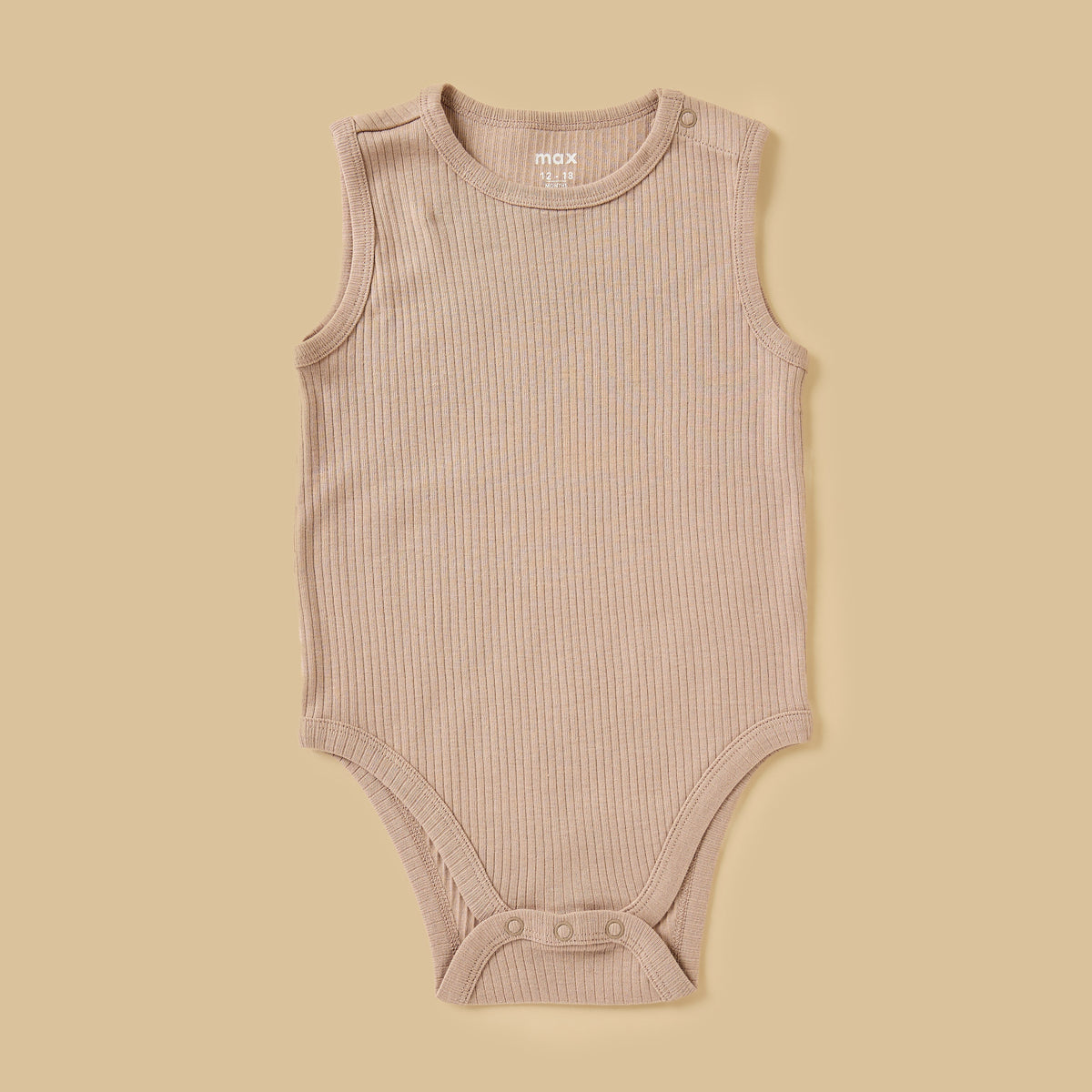 Pack of 3 - Ribbed Sleeveless Cotton Bodysuit