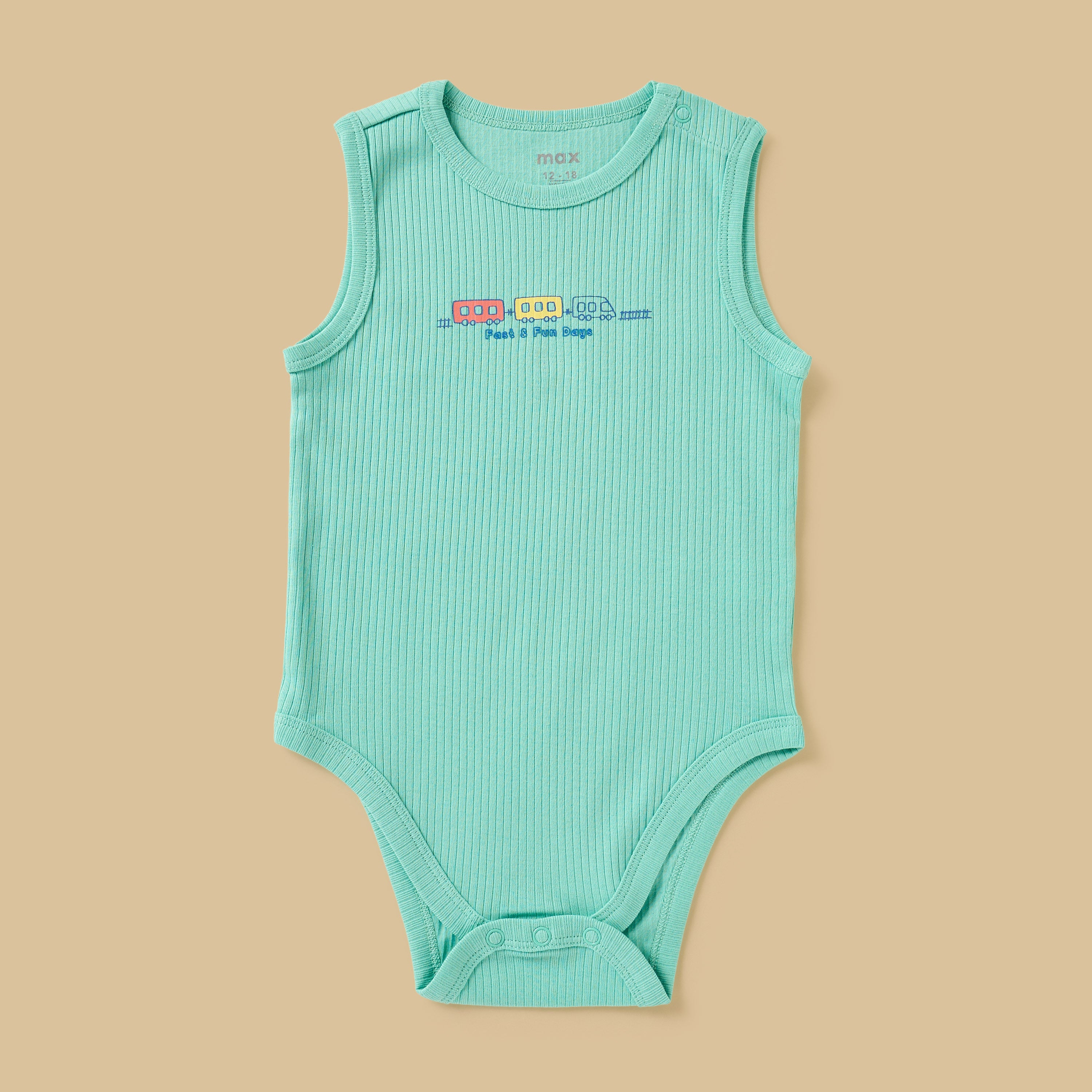 Pack of 3 - Printed Sleeveless Cotton Bodysuit