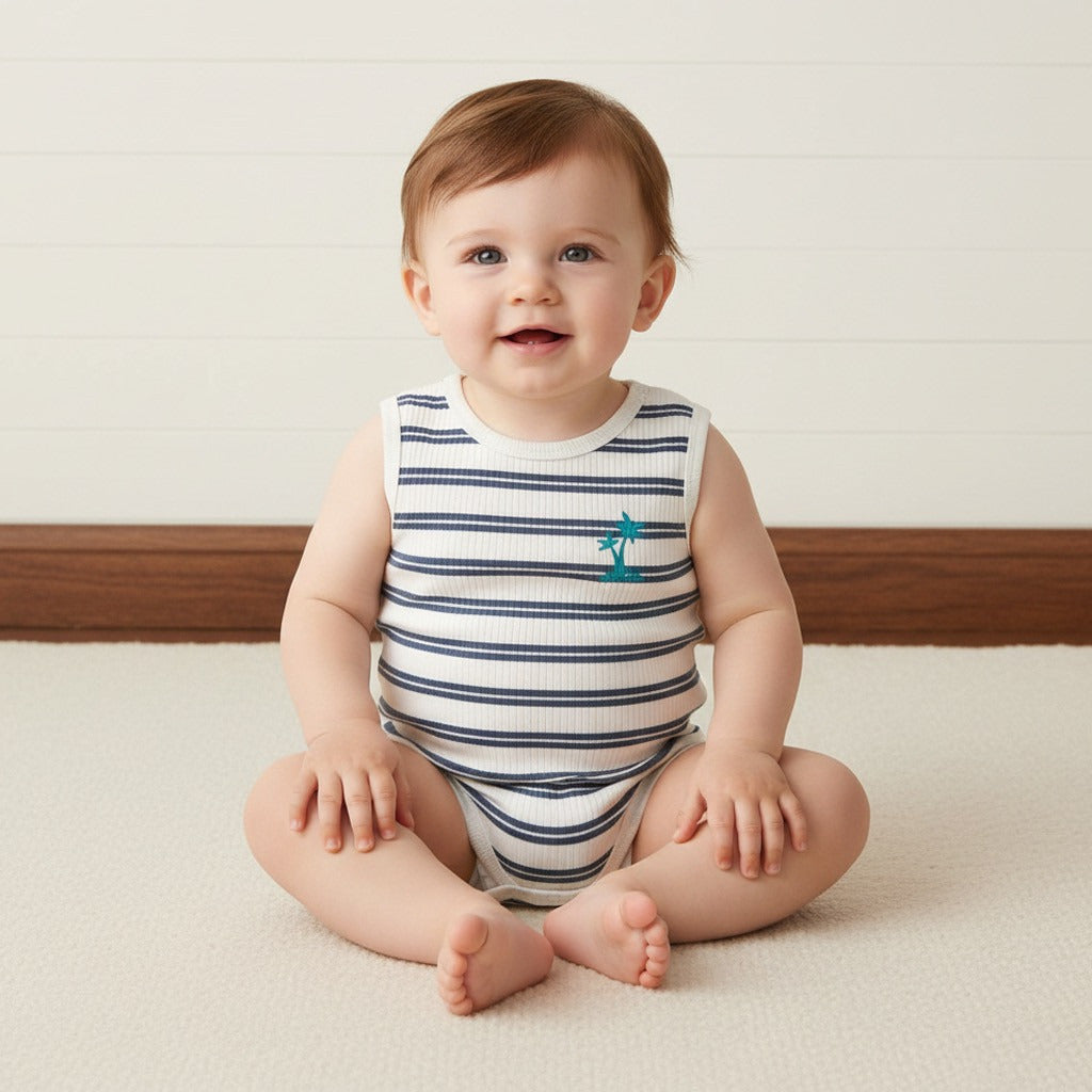 Pack of 3 - Ribbed Sleeveless Bodysuit