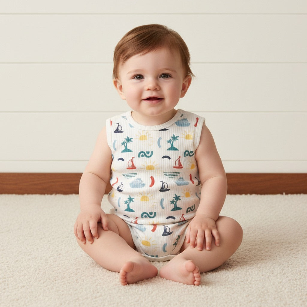 Pack of 3 - Ribbed Sleeveless Bodysuit