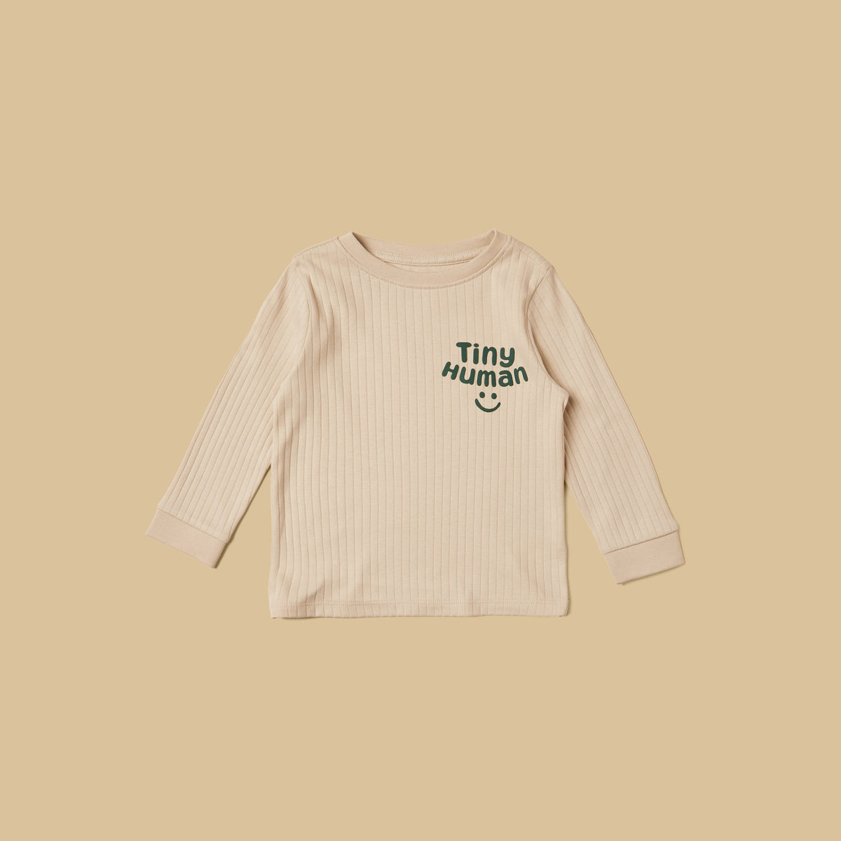 Pack of 2 - Ribbed Slogan Print Cotton Pyjama Set