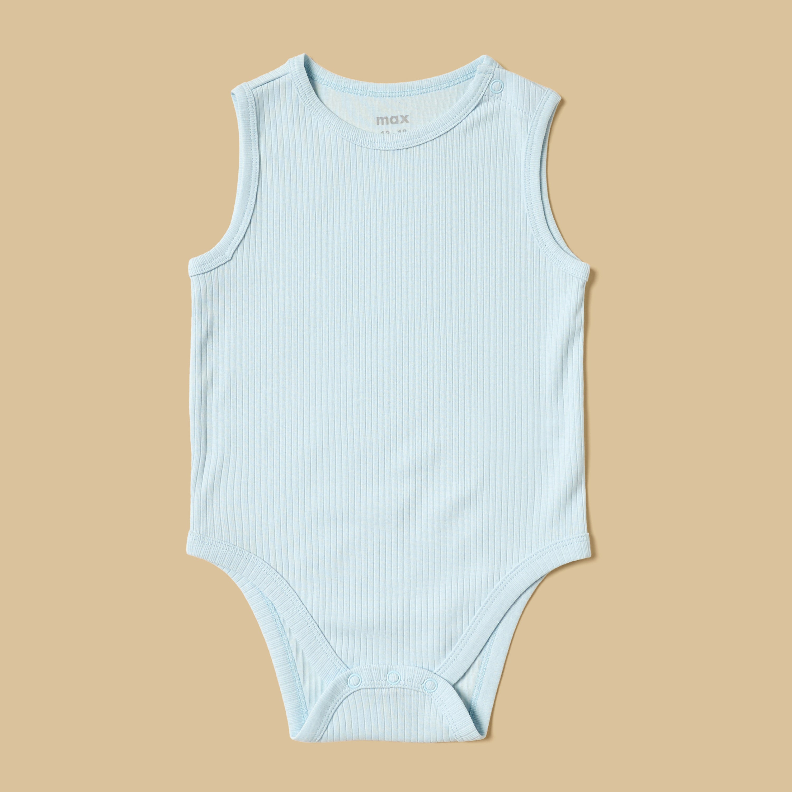 Pack of 5 - Ribbed Sleeveless Cotton Bodysuit