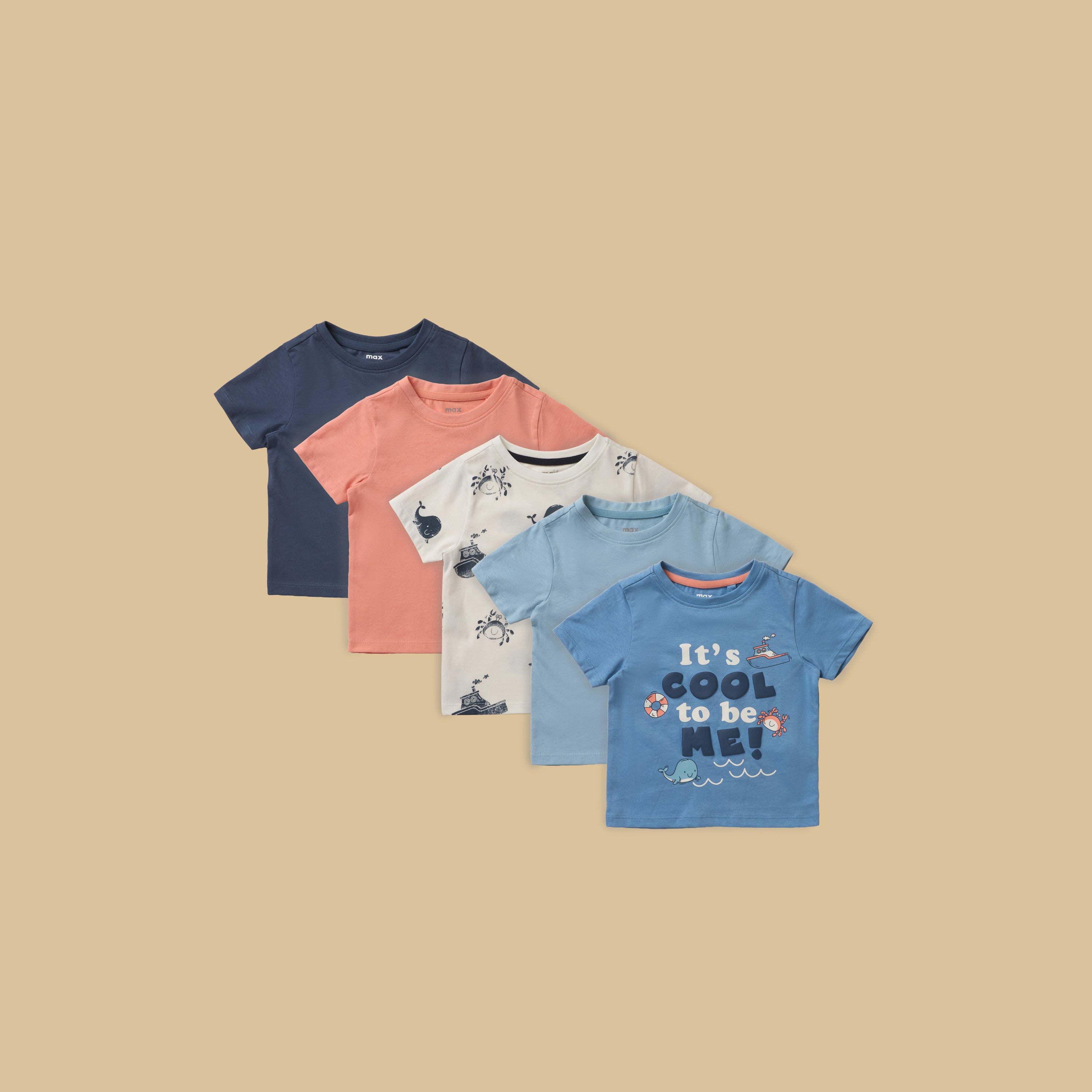 Pack of 5 - Assorted Cotton T-shirt