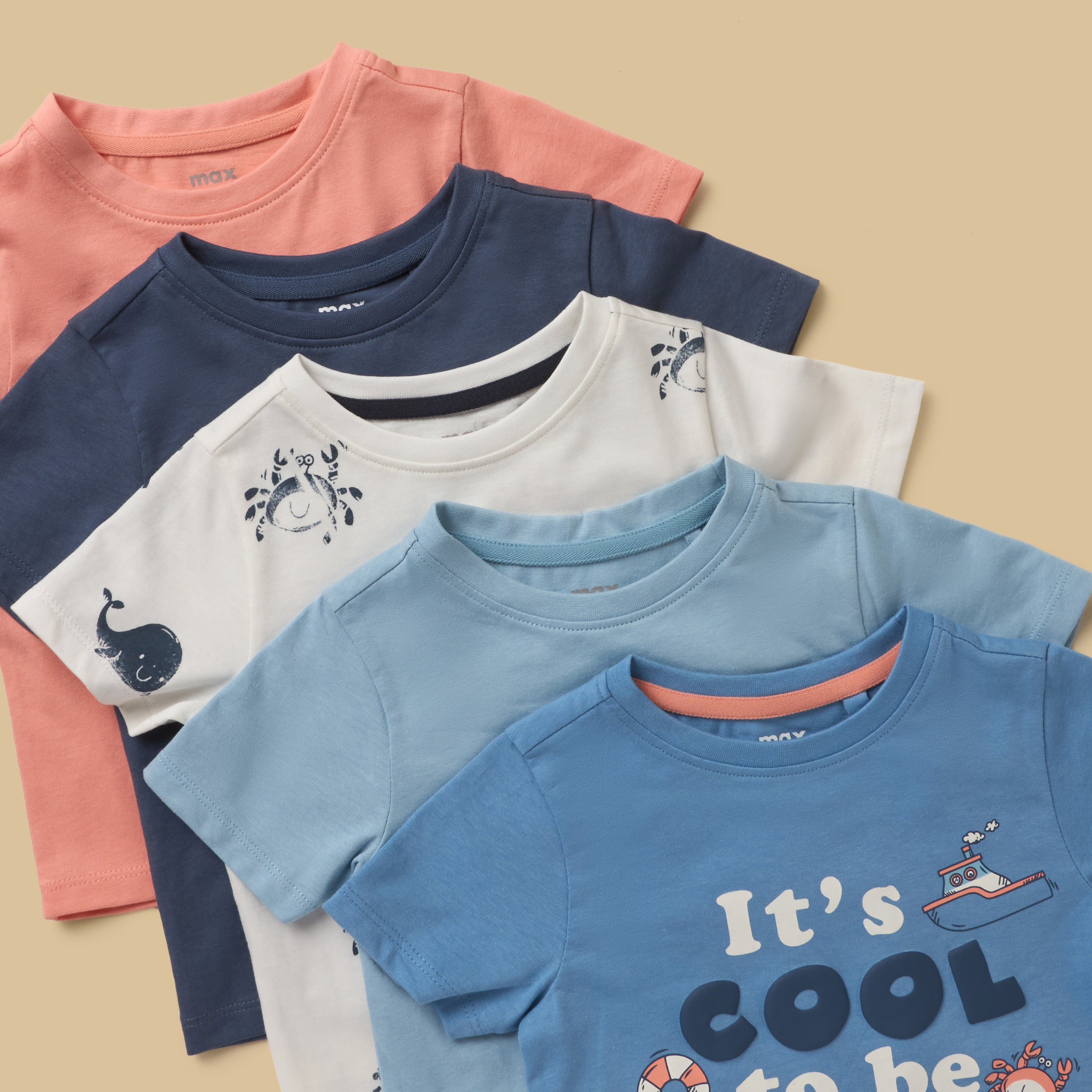 Pack of 5 - Assorted Cotton T-shirt