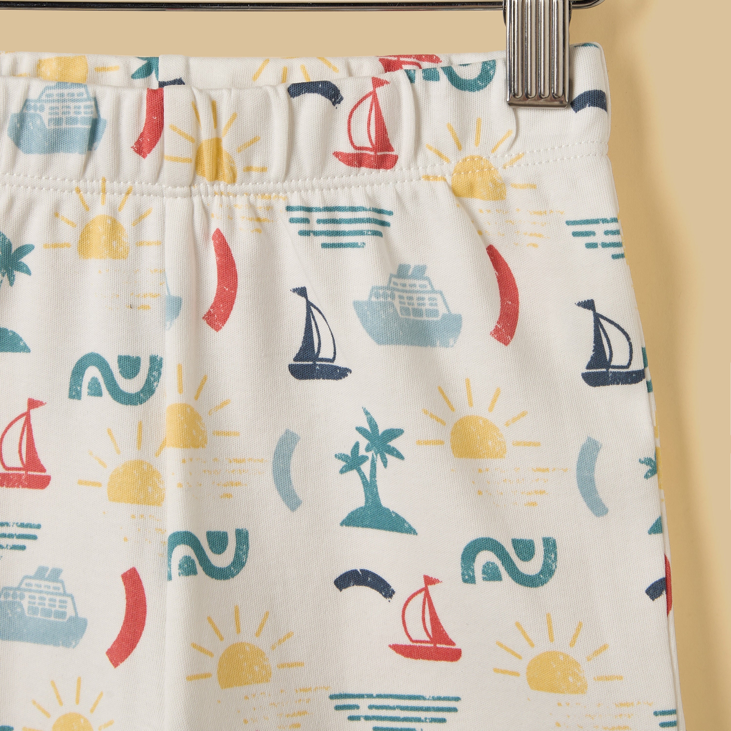 Nautical Print Cotton Shorts Set