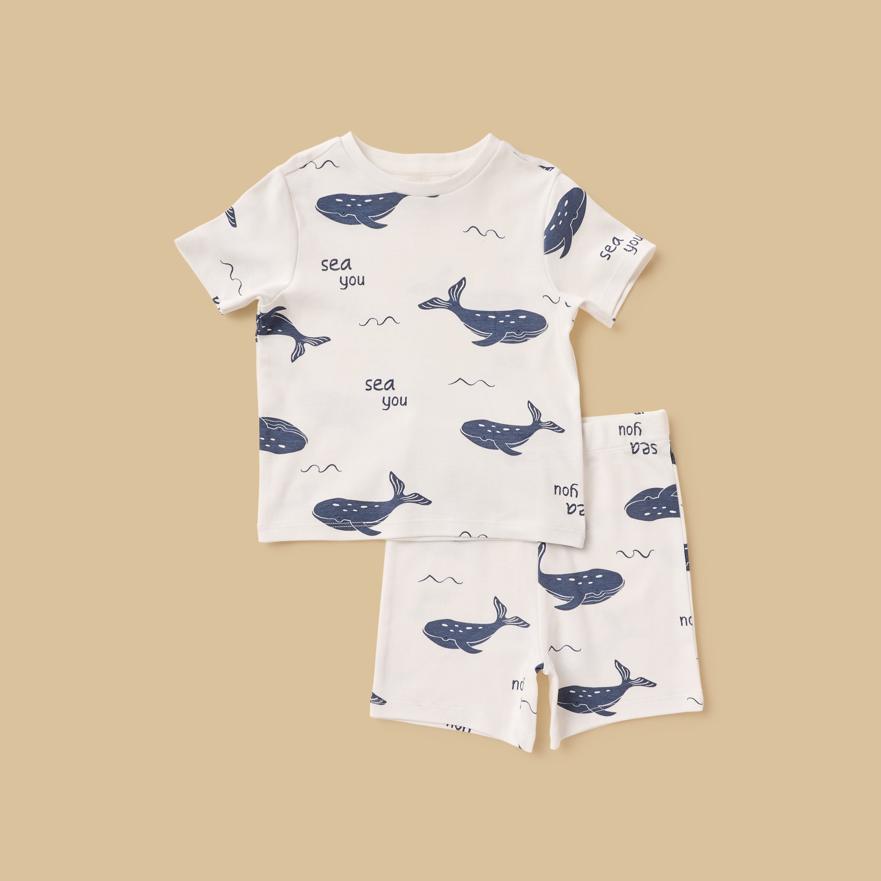 Pack of 2 - Printed Cotton Pyjama Set