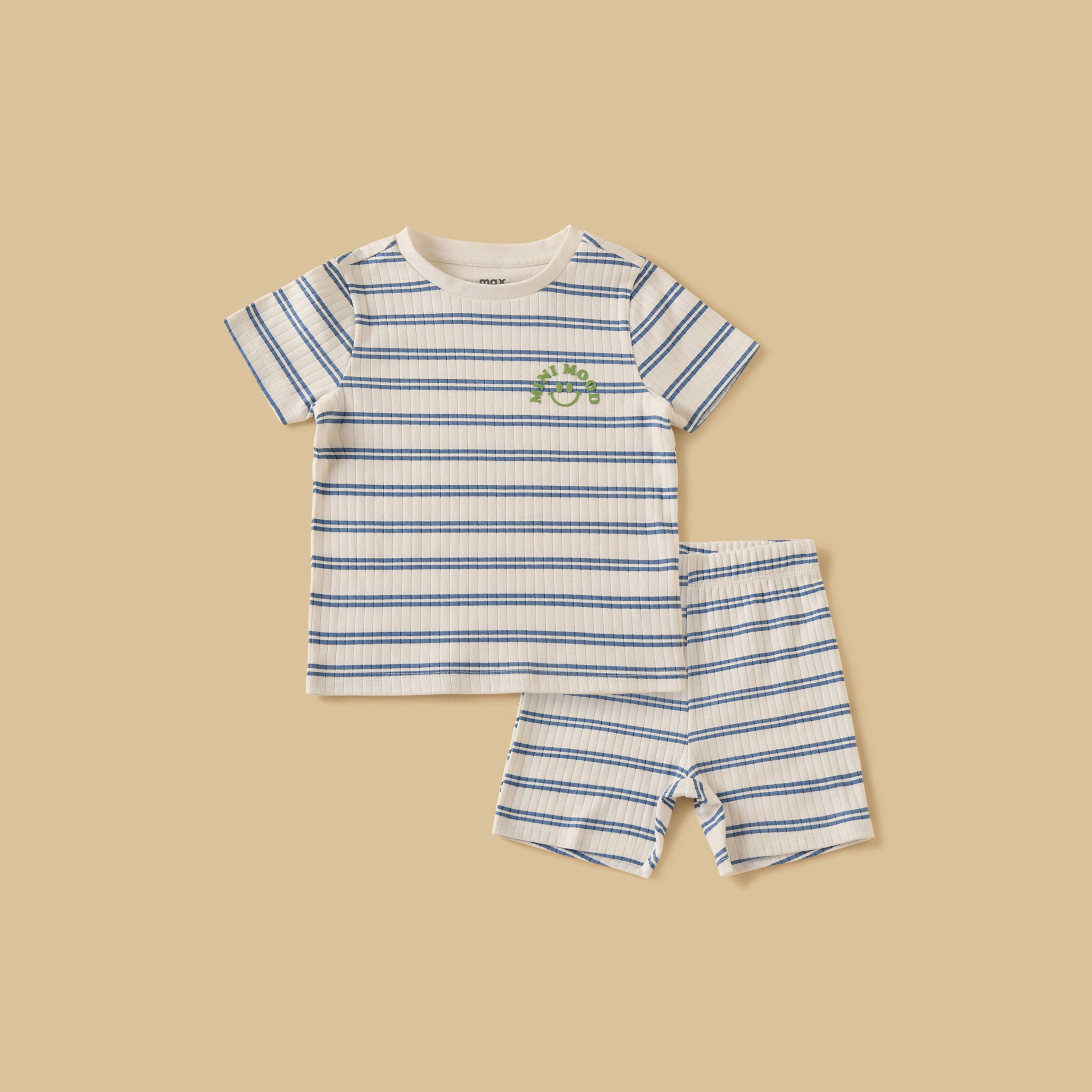 Pack of 2 - Ribbed Cotton Pyjama Set