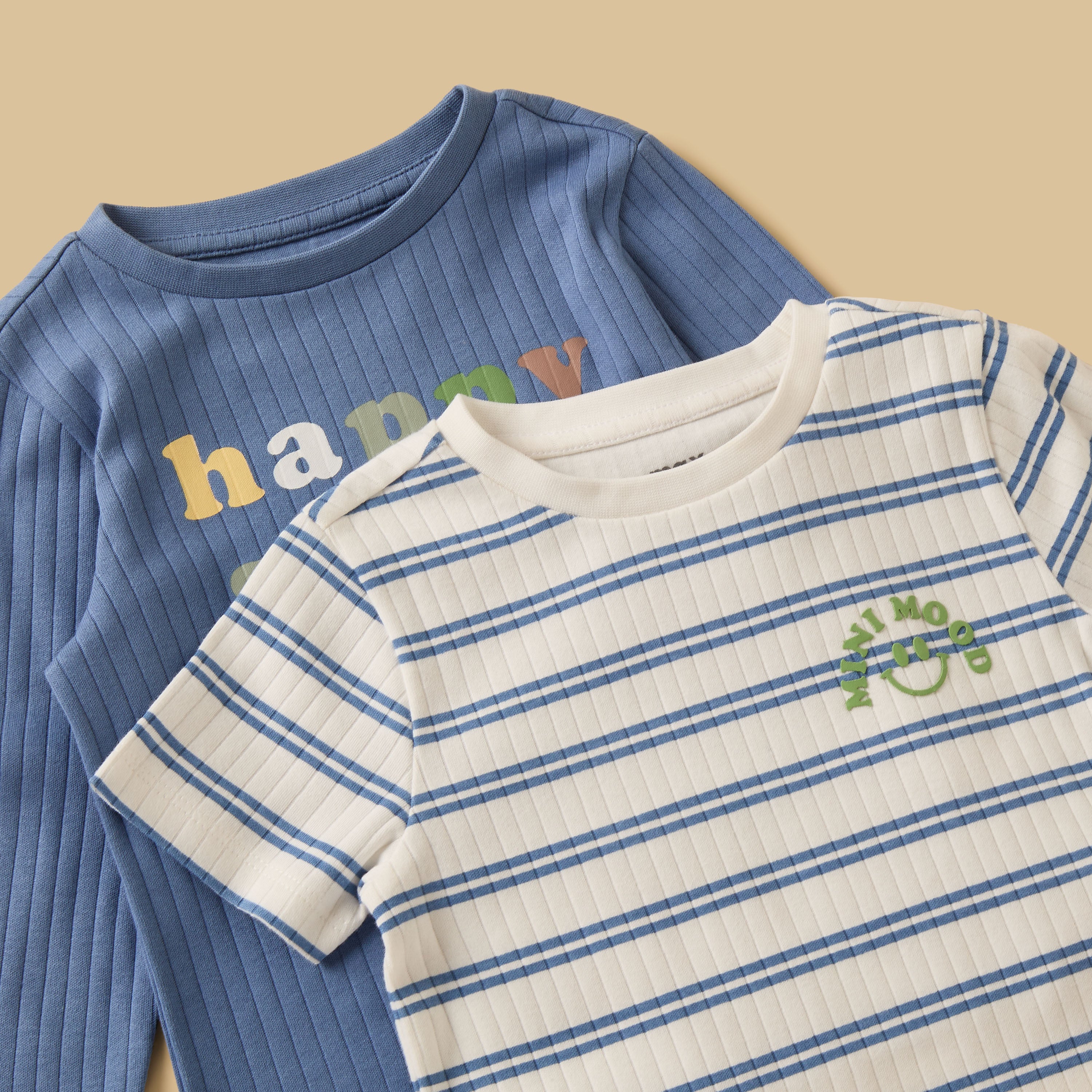Pack of 2 - Ribbed Cotton Pyjama Set
