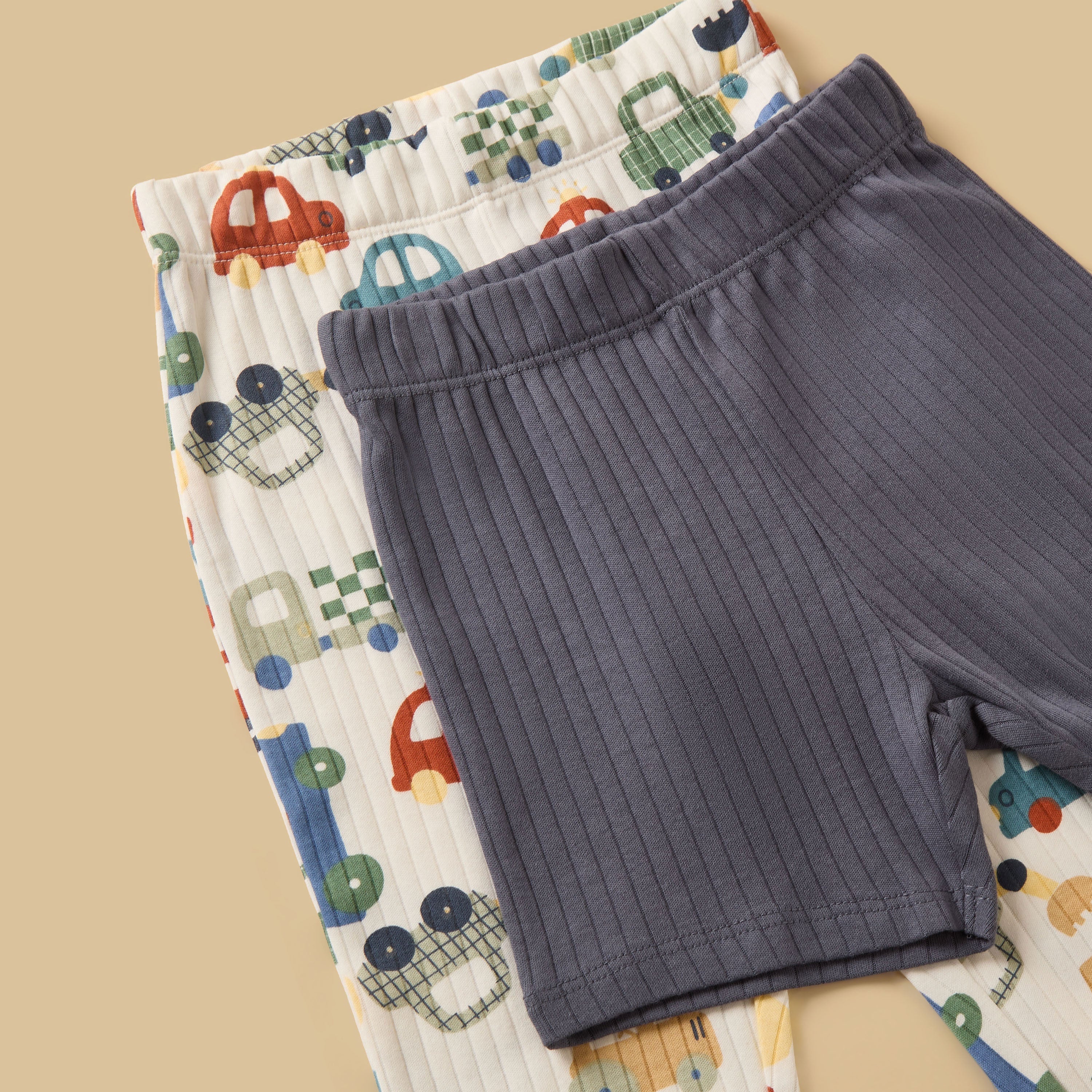 Pack of 2 - Ribbed Cotton T-shirts and Pyjamas