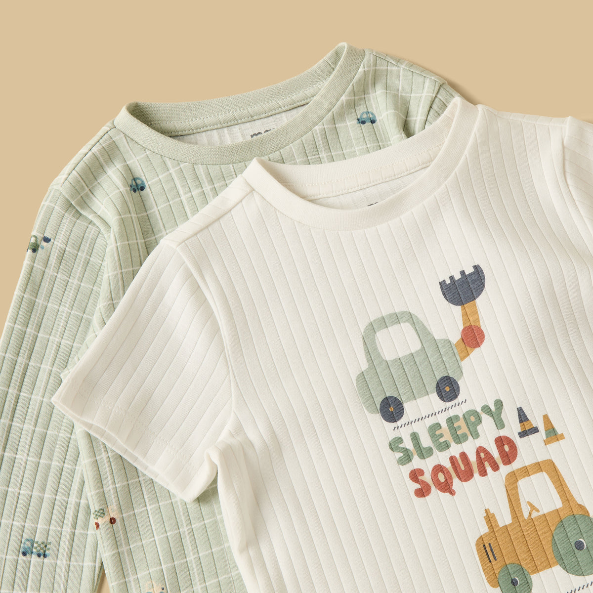 Pack of 2 - Vehicle Print Cotton Pyjama Set